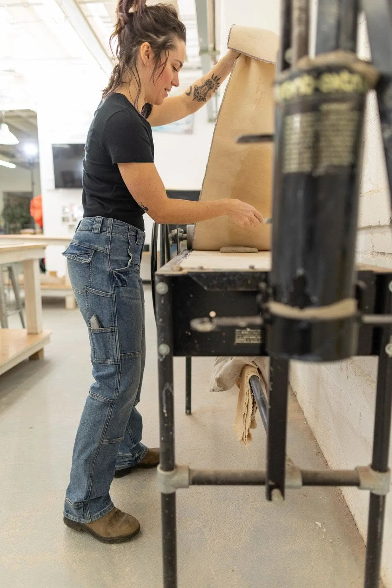 Day Construct Work Pant in Vintage Stretch Denim sold by Dovetail Workwear product image thumbnail 3