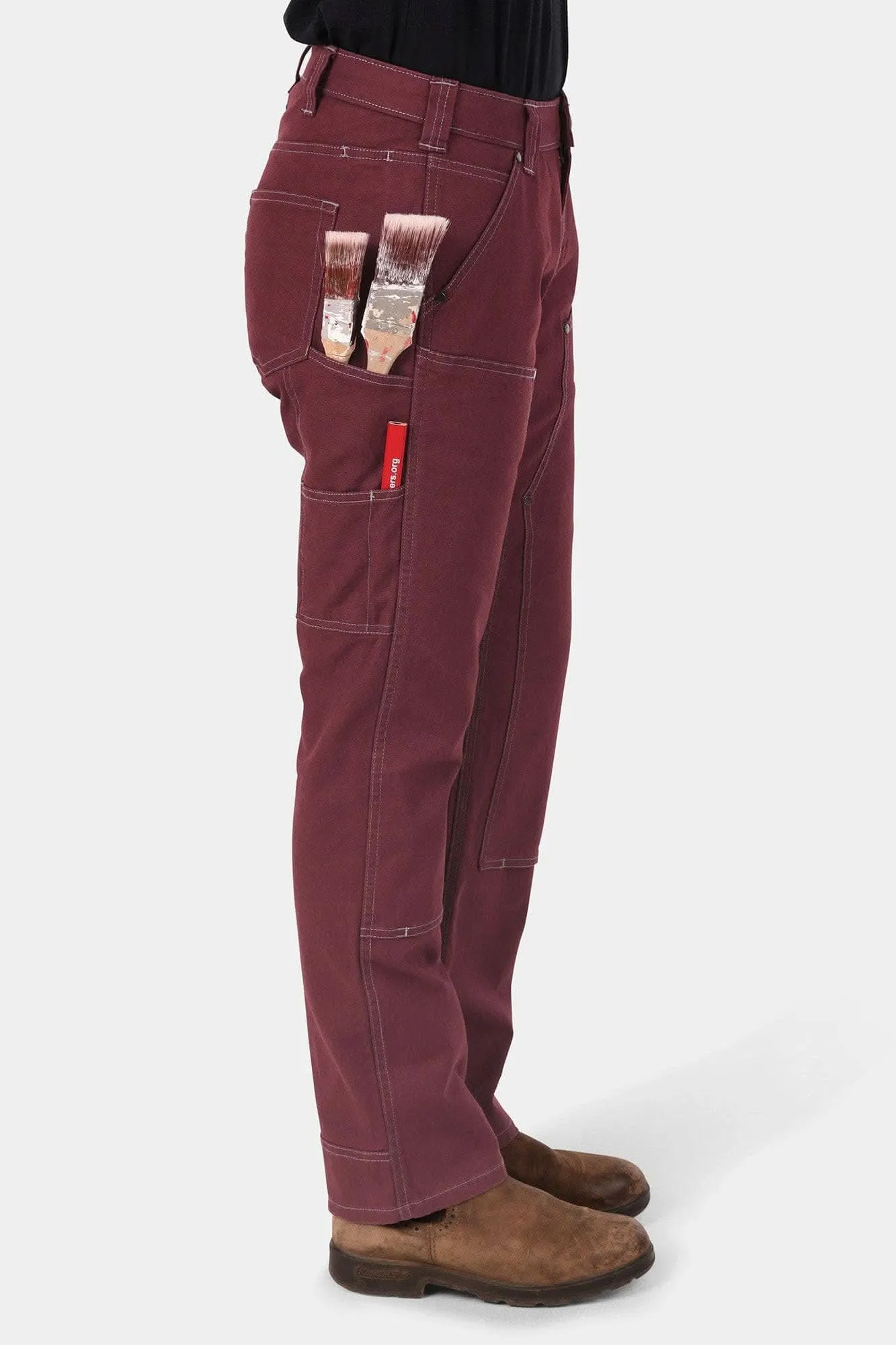 Anna Taskpant in Elderberry Canvas sold by Dovetail Workwear product image thumbnail 4