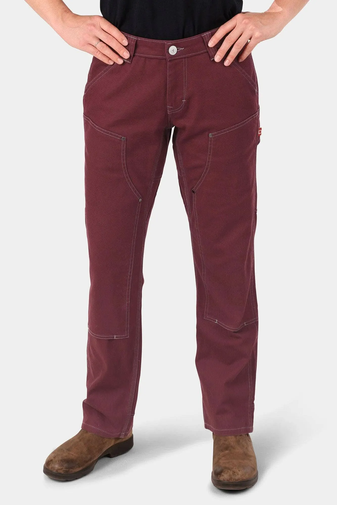 Anna Taskpant in Elderberry Canvas sold by Dovetail Workwear product image thumbnail 5