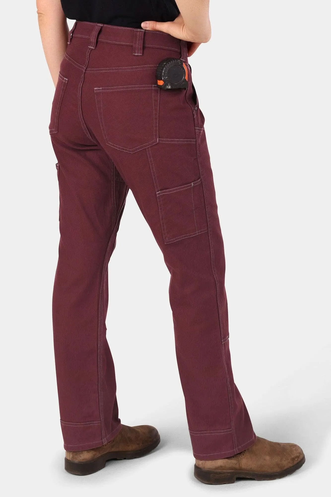 Anna Taskpant in Elderberry Canvas sold by Dovetail Workwear product image thumbnail 2