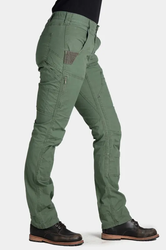 Britt X Ultralight Work Pant in Lichen Green Ripstop made by Dovetail Workwear