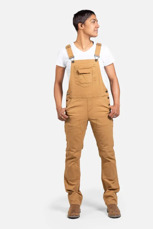 Freshley Overalls in Saddle Brown Canvas made by Dovetail Workwear