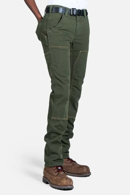 Maven X Pant in Moss Green Canvas made by Dovetail Workwear