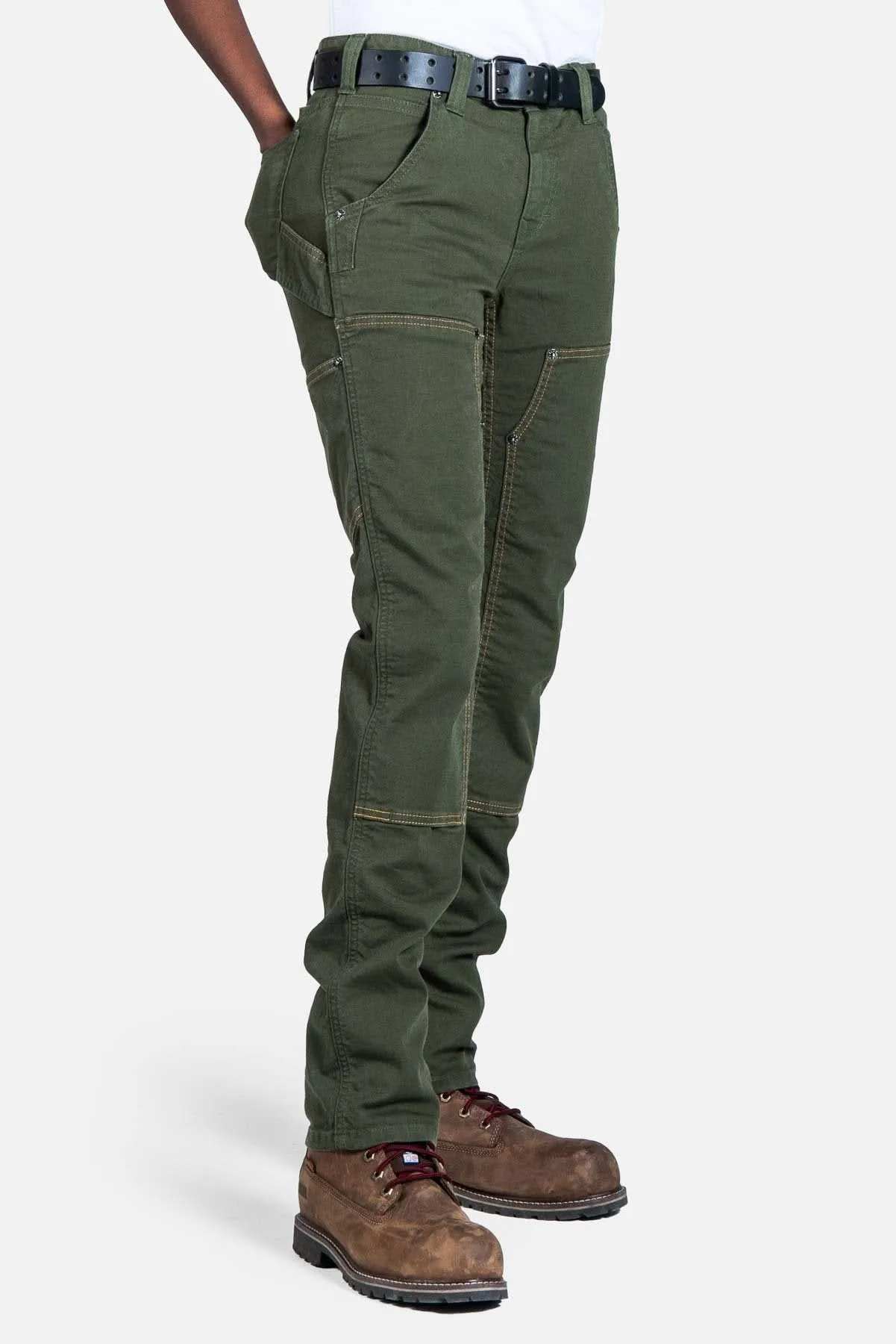 Maven X Pant in Moss Green Canvas sold by Dovetail Workwear
