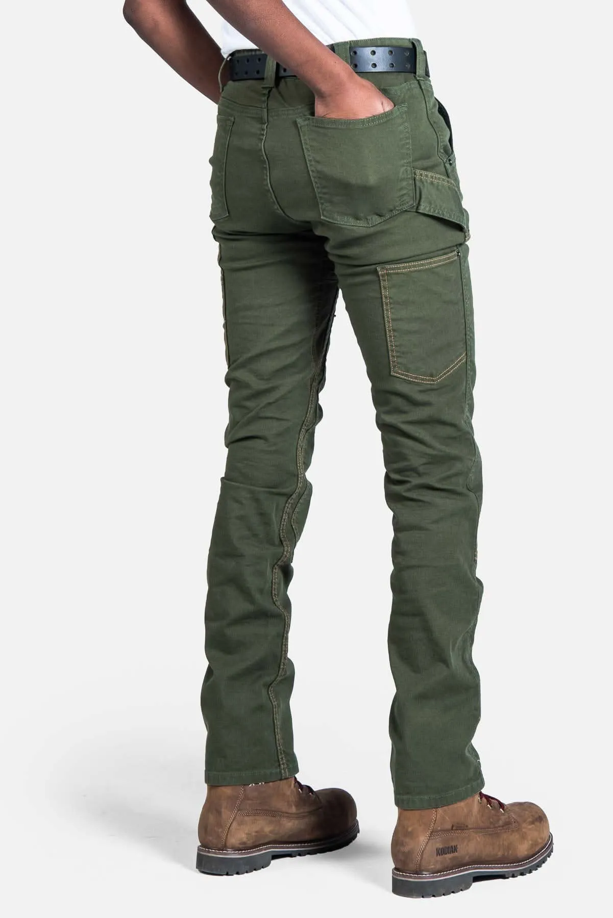 Maven X Pant in Moss Green Canvas sold by Dovetail Workwear product image thumbnail 4