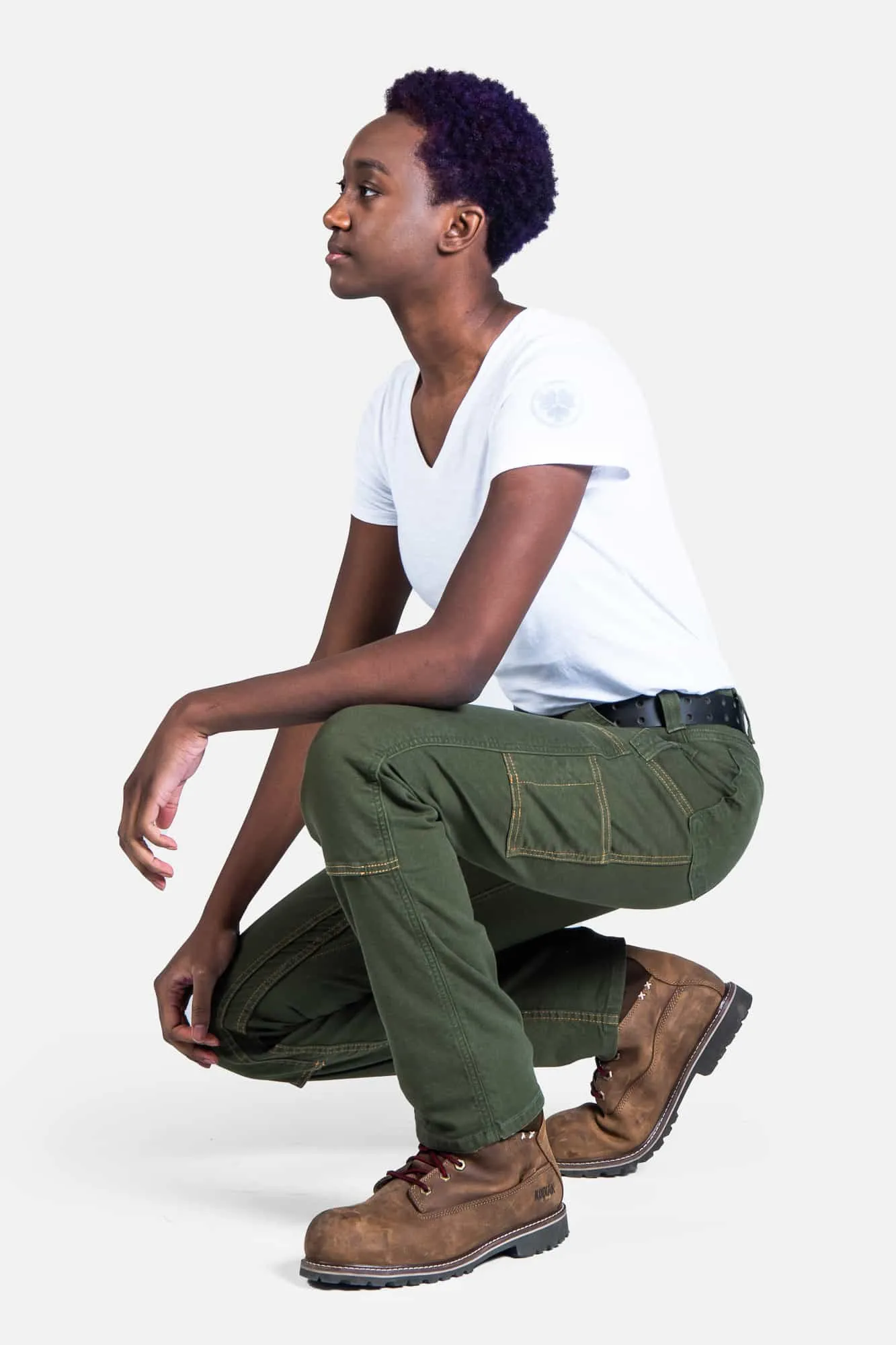 Maven X Pant in Moss Green Canvas sold by Dovetail Workwear product image thumbnail 3