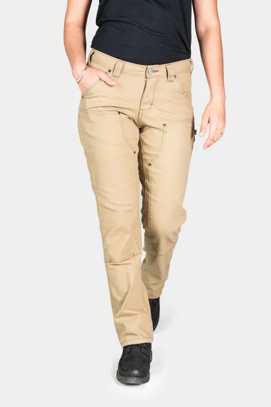 Anna Taskpant in Khaki Canvas made by Dovetail Workwear