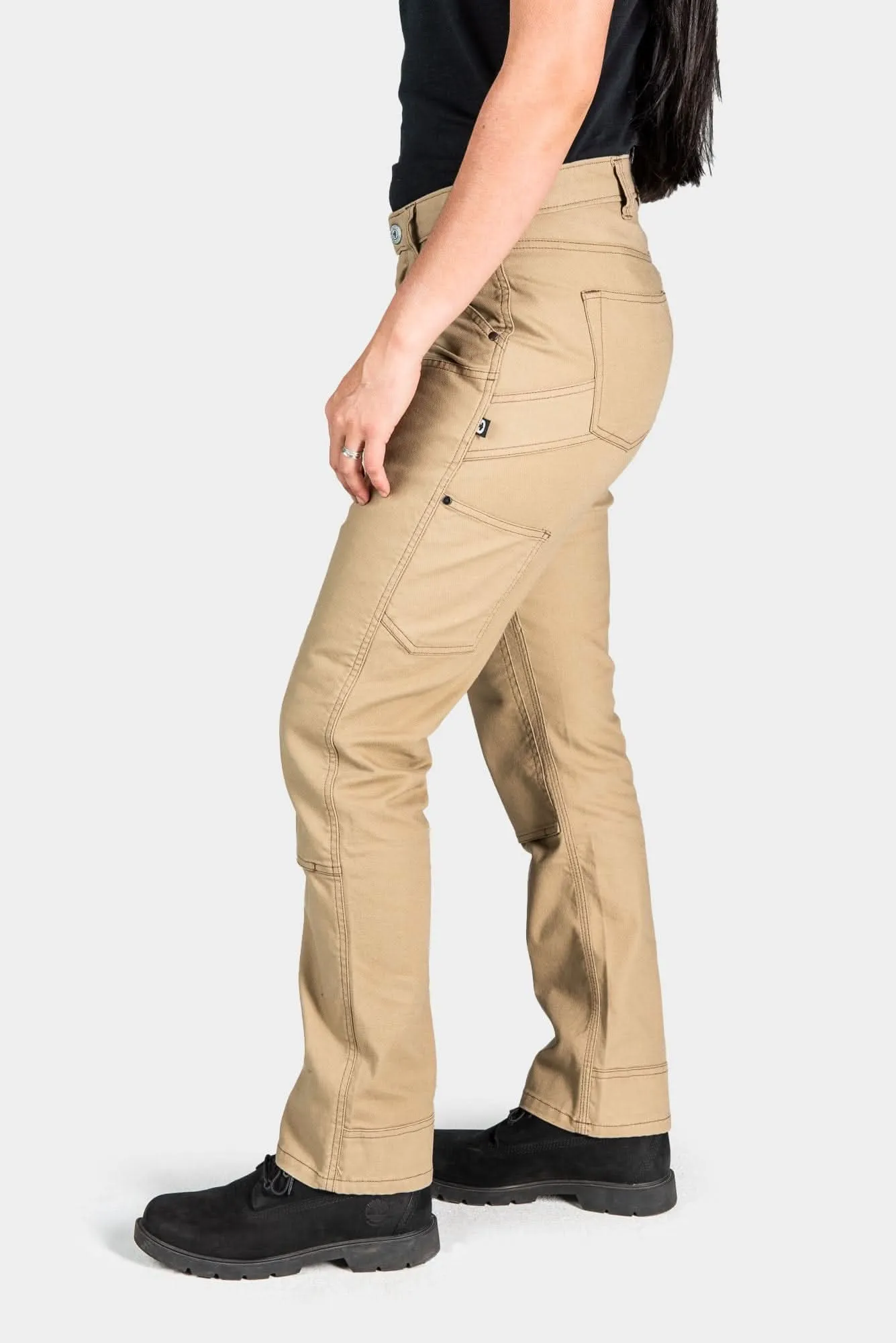 Anna Taskpant in Khaki Canvas sold by Dovetail Workwear product image thumbnail 5