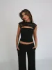 Lara lace top - sort sold by Venderbys