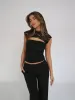 Lara lace top - sort sold by Venderbys