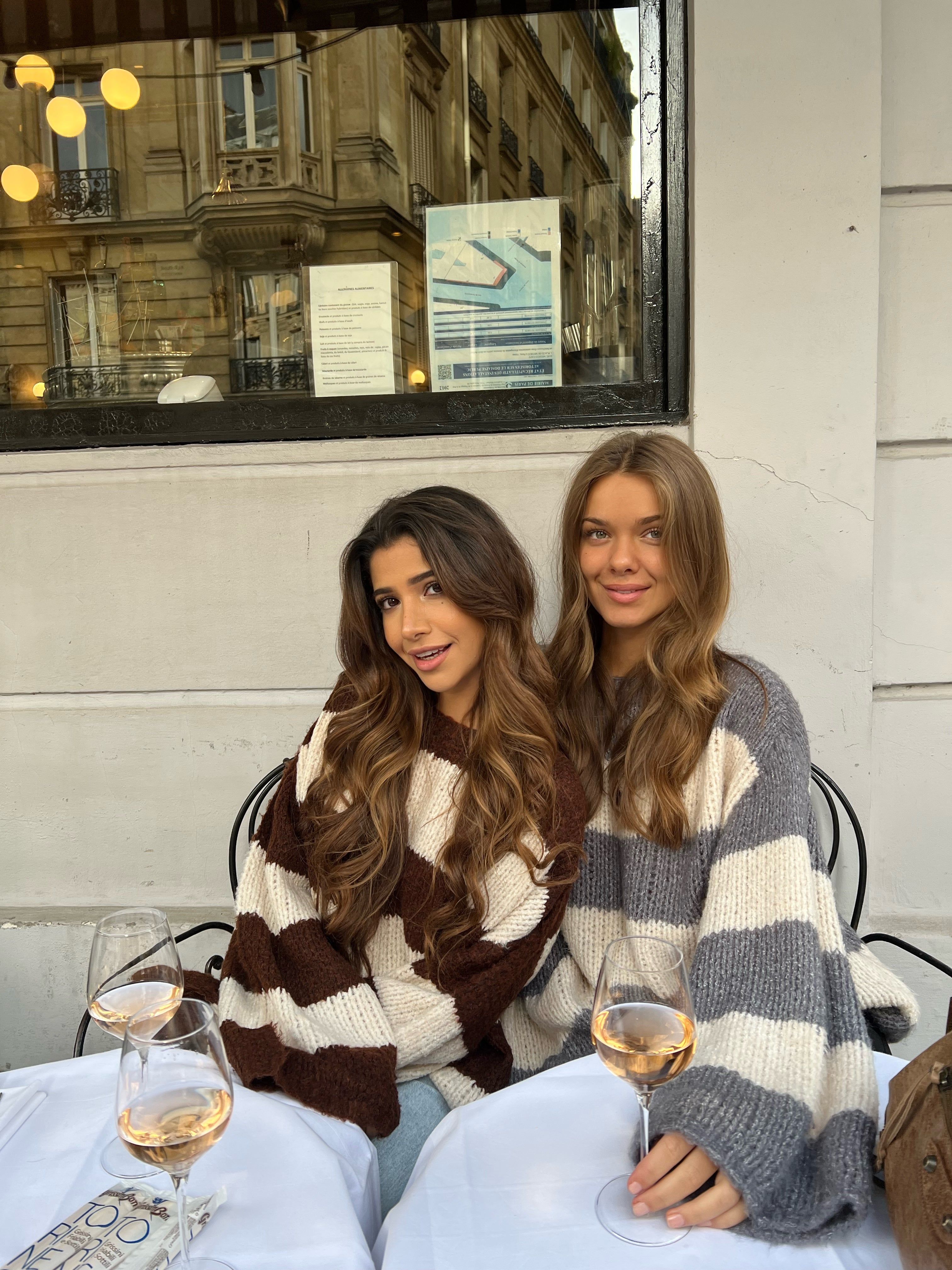 Wool blend Sweater - stribet mørk grå/cream sold by Venderbys