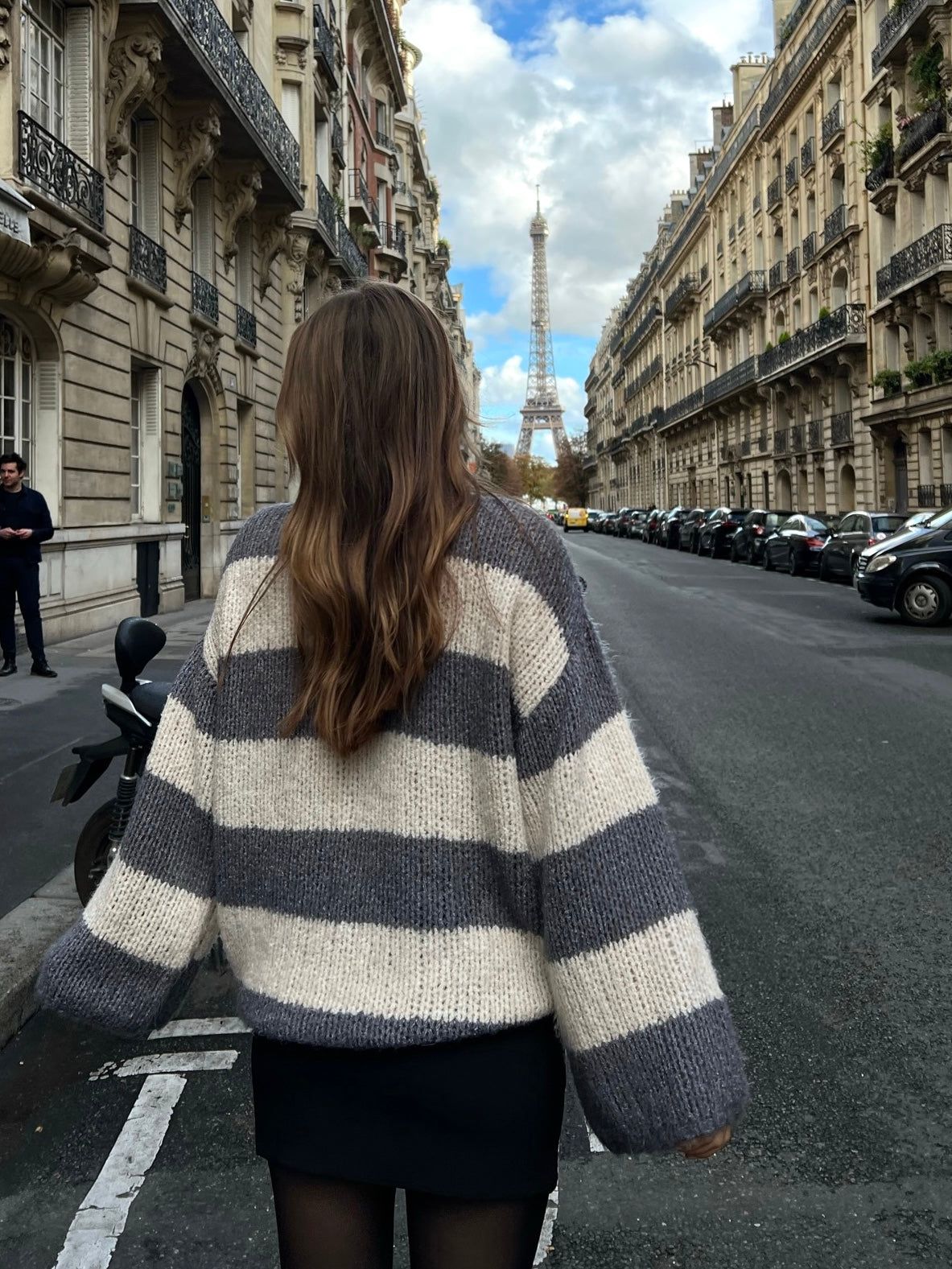 Wool blend Sweater - stribet mørk grå/cream sold by Venderbys product image thumbnail 3