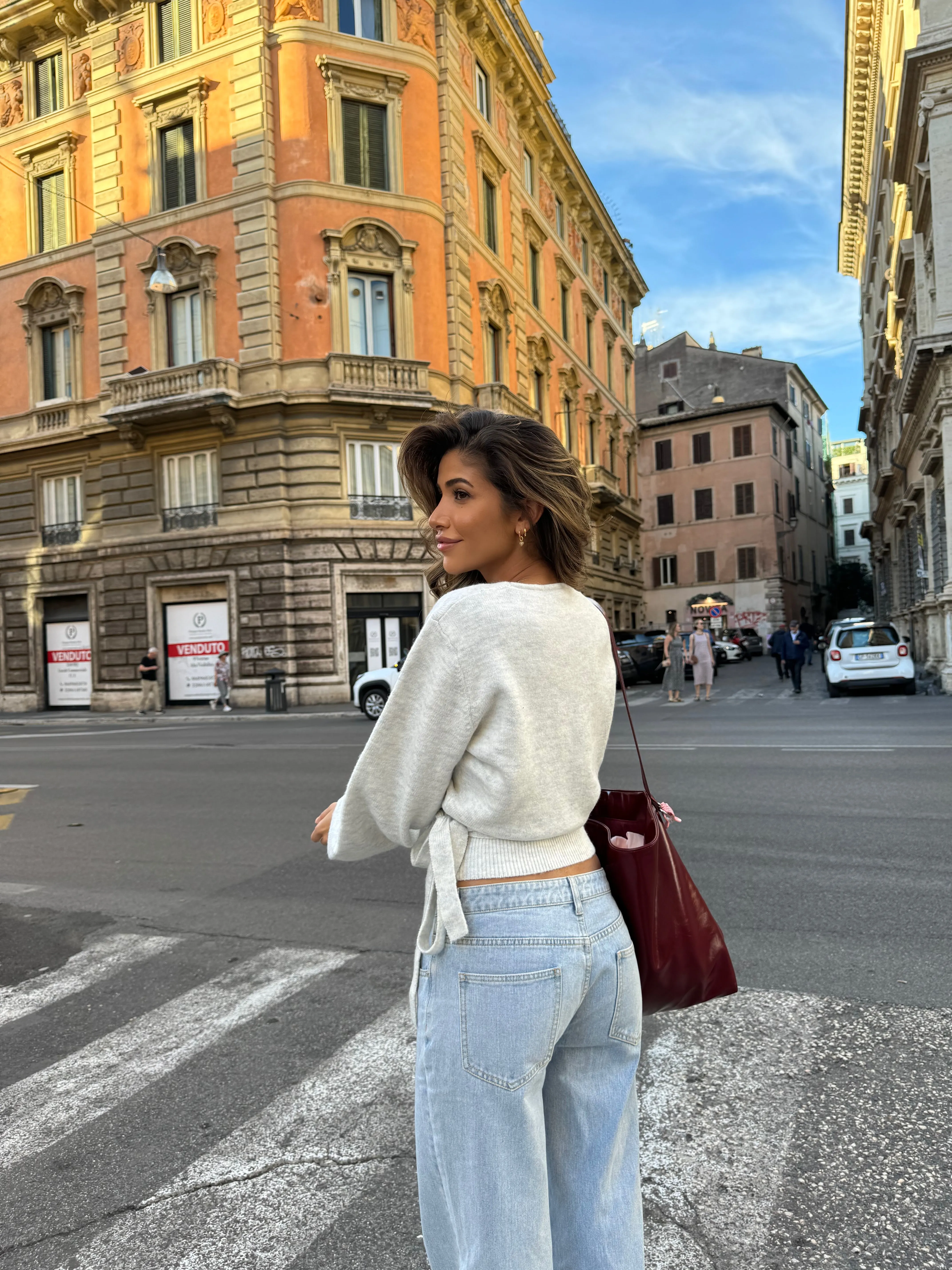 Wool blend wrap cardigan - lys grå sold by Venderbys product image thumbnail 2