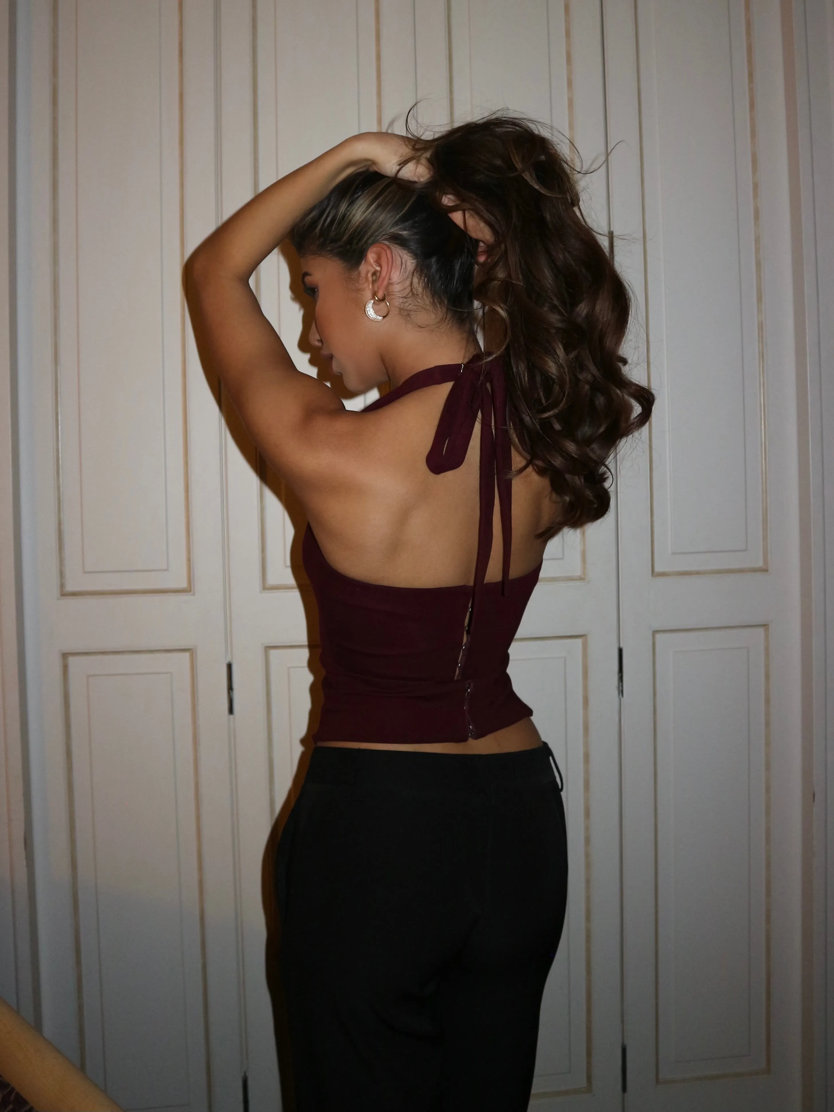 Lia lace corset top - bordeaux sold by Venderbys product image thumbnail 4