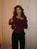Blair basic lace top - bordeaux sold by Venderbys