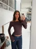 Kaia knit top - mørk brun sold by Venderbys