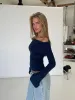 Kaia knit top - mørk blå sold by Venderbys