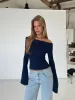 Kaia knit top - mørk blå sold by Venderbys