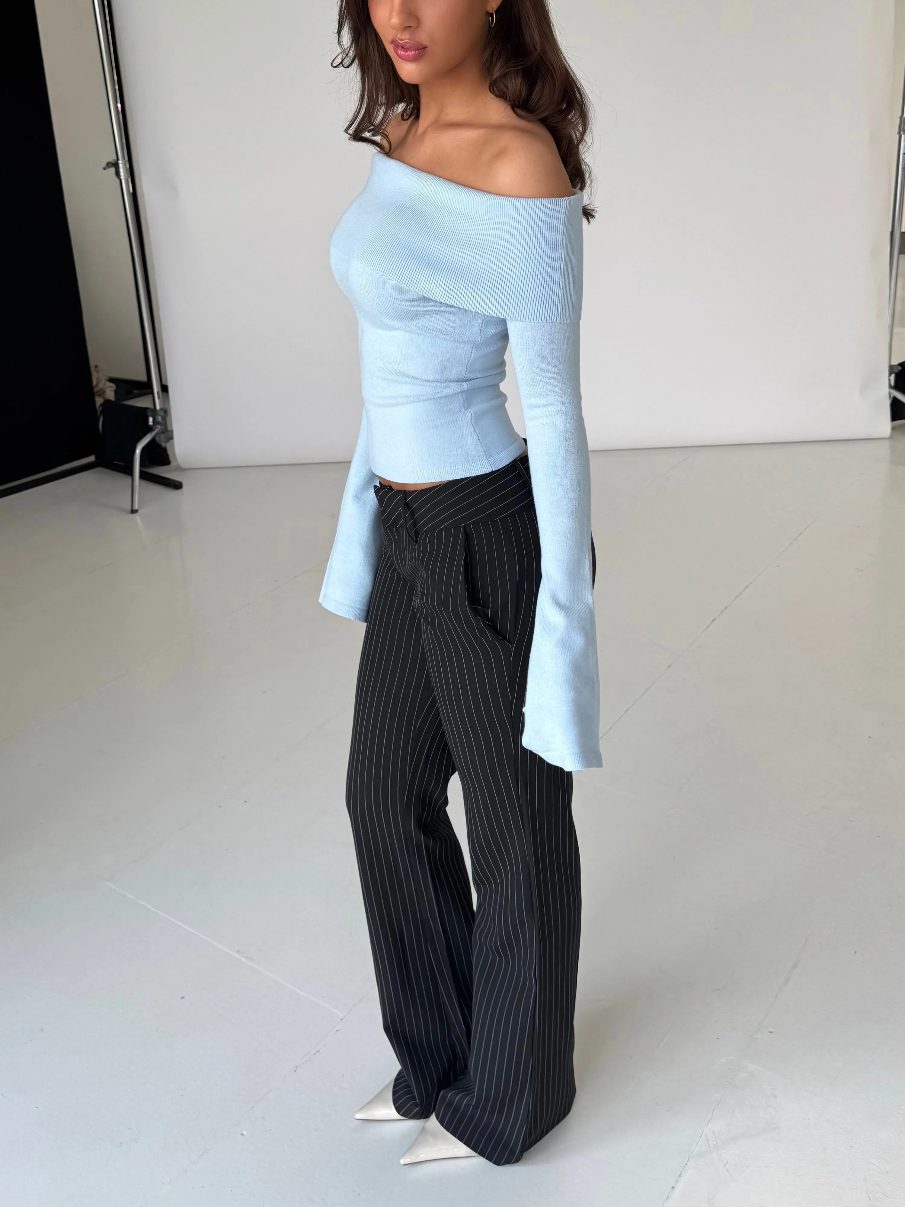 Kaia knit top - lys blå sold by Venderbys