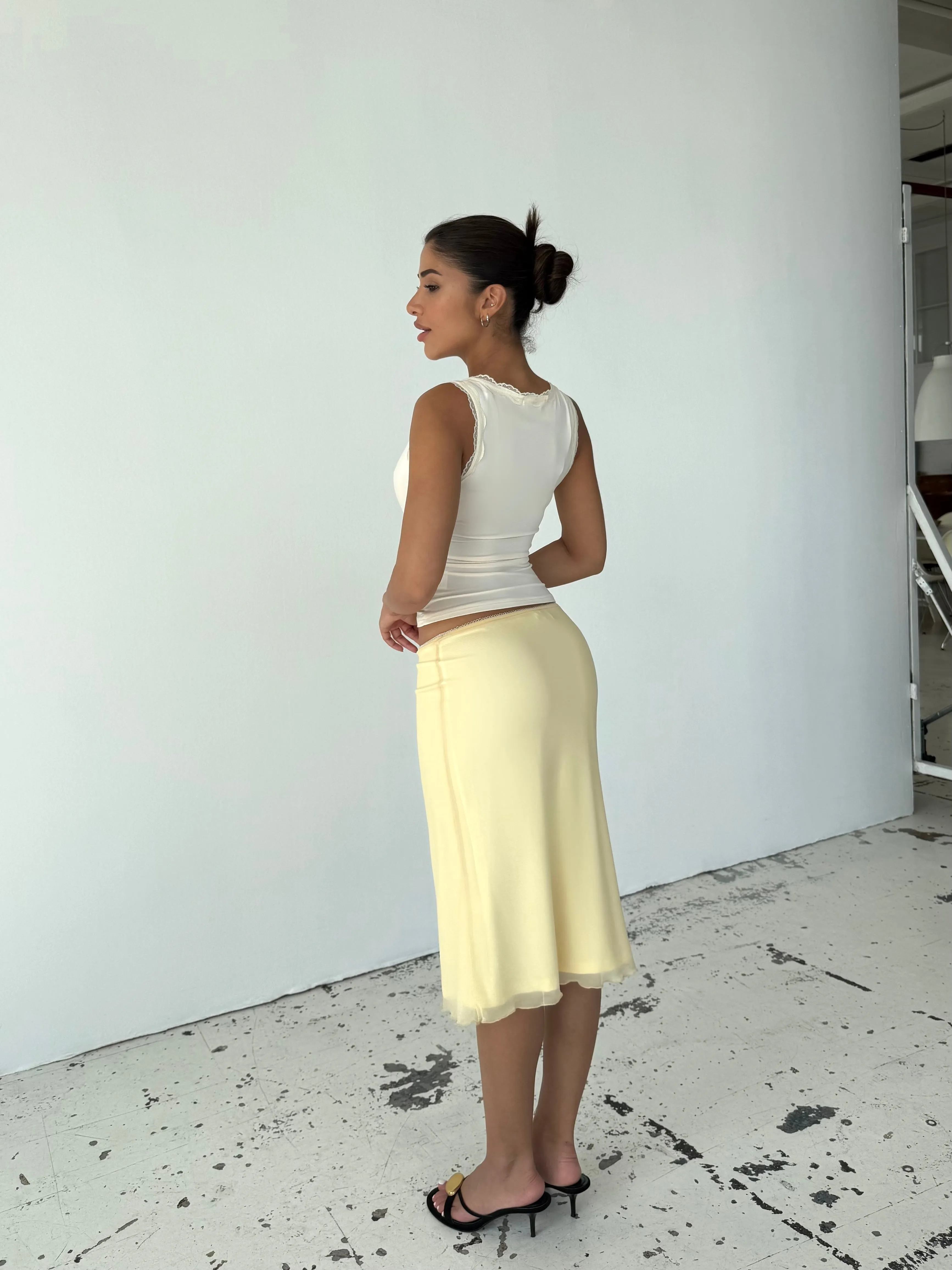 Melia mesh skirt - lys gul sold by Venderbys product image thumbnail 2