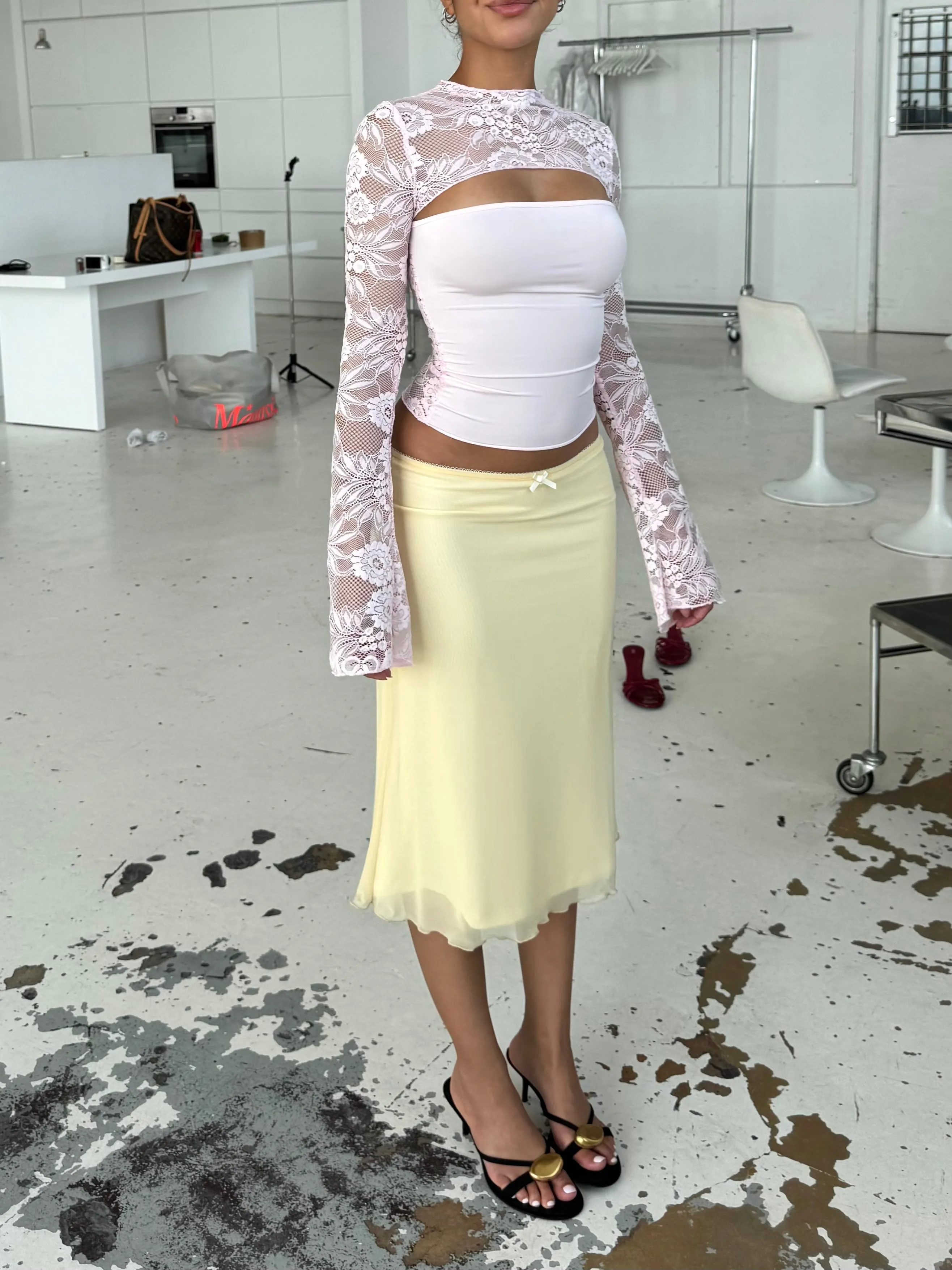 Melia mesh skirt - lys gul sold by Venderbys product image thumbnail 4