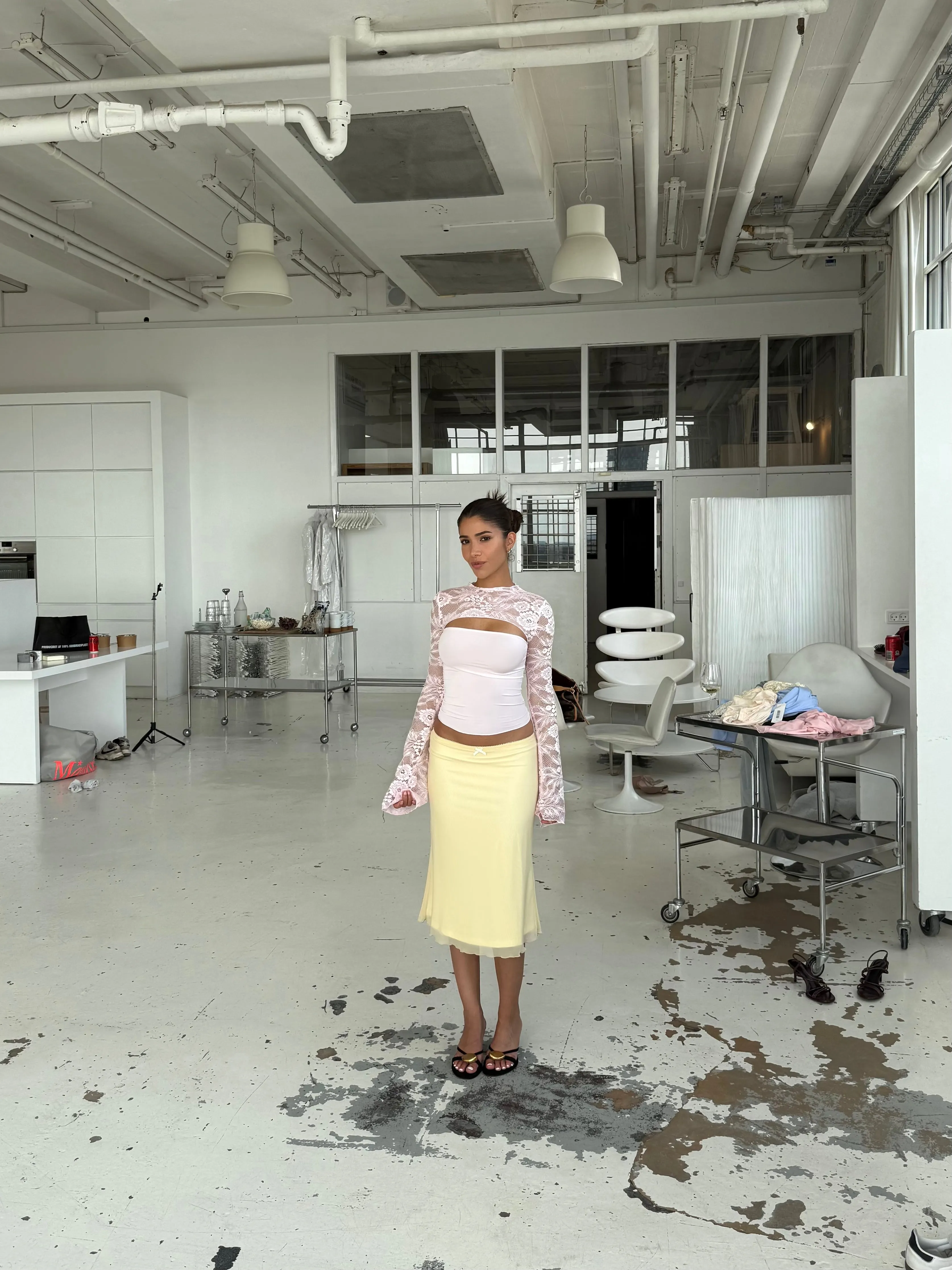 Melia mesh skirt - lys gul sold by Venderbys product image thumbnail 5