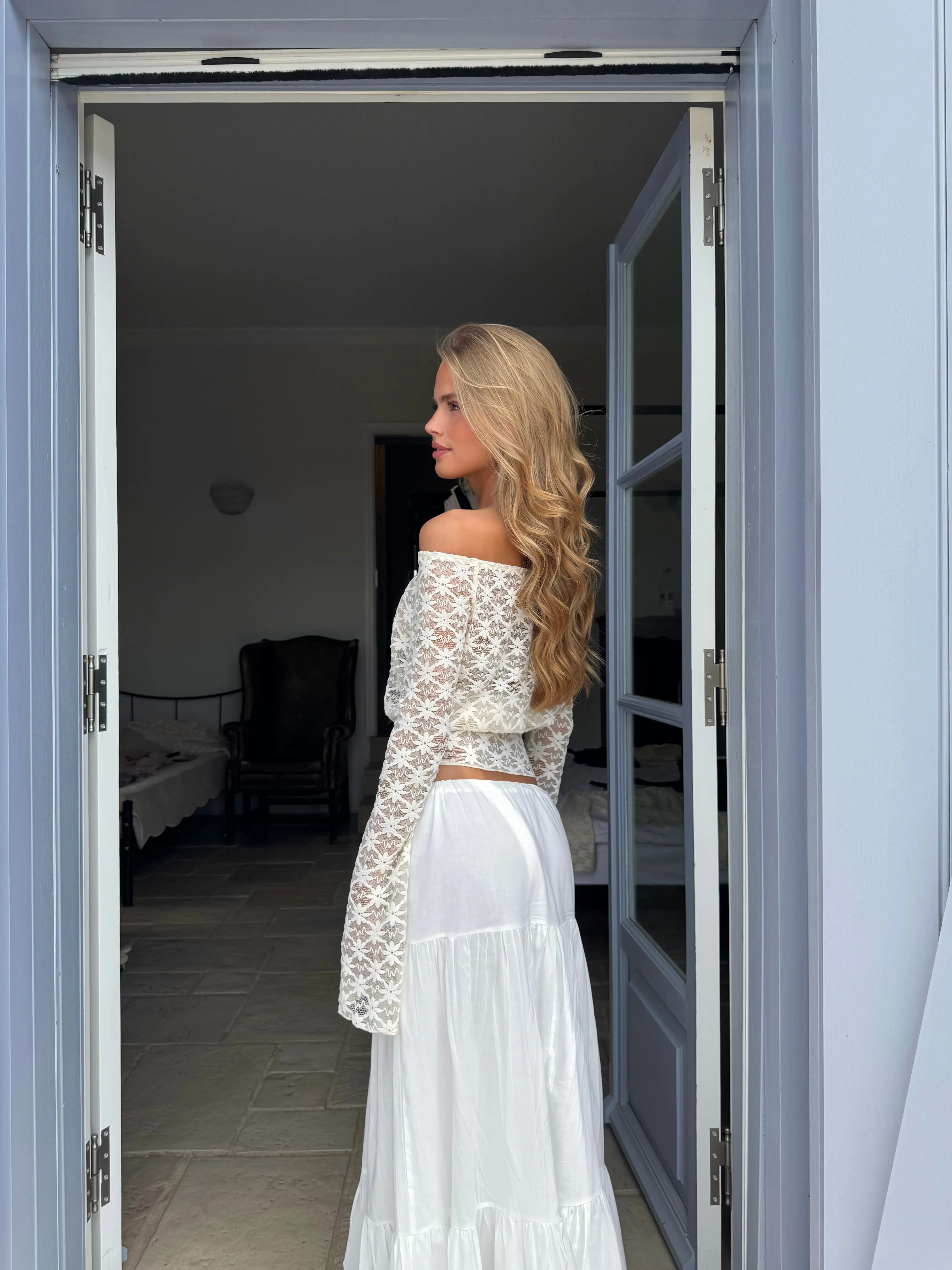 Athena lace top - cream sold by Venderbys product image thumbnail 2