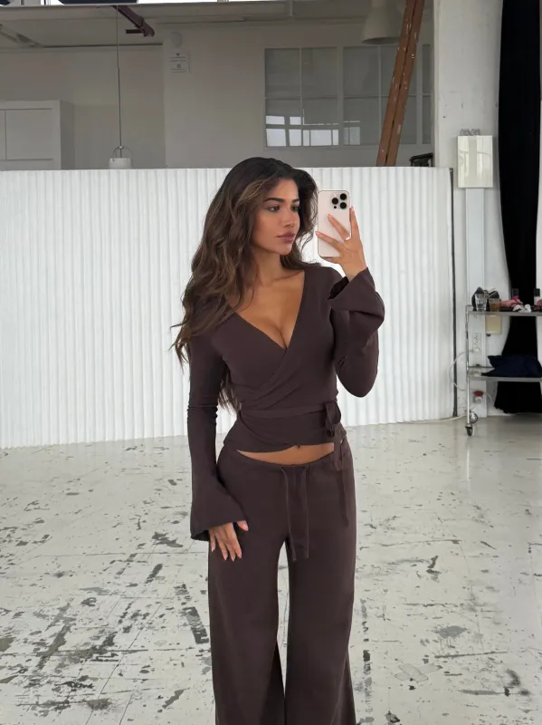 Ballerina knit top - mørk brun sold by Venderbys