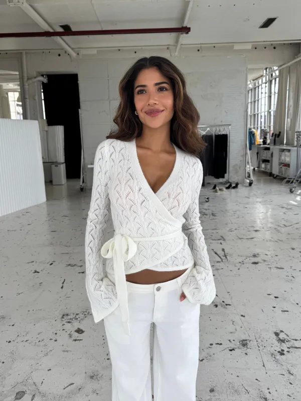 Lacework wool ballerina - hvid sold by Venderbys