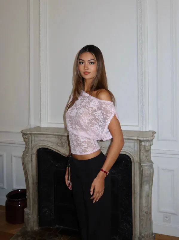 Iris lace top - lyserød sold by Venderbys