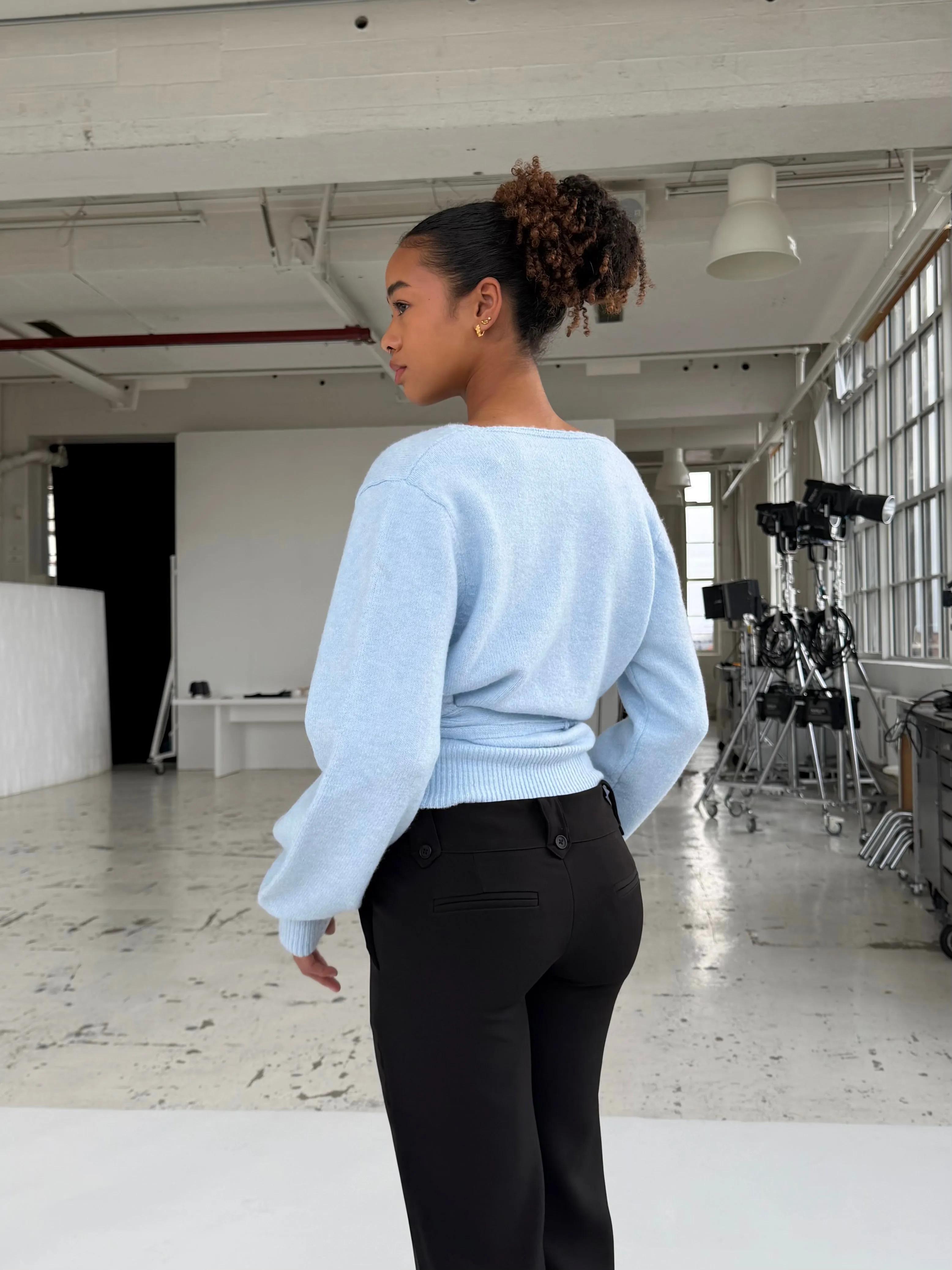 Wool blend wrap cardigan - lys blå sold by Venderbys product image thumbnail 2