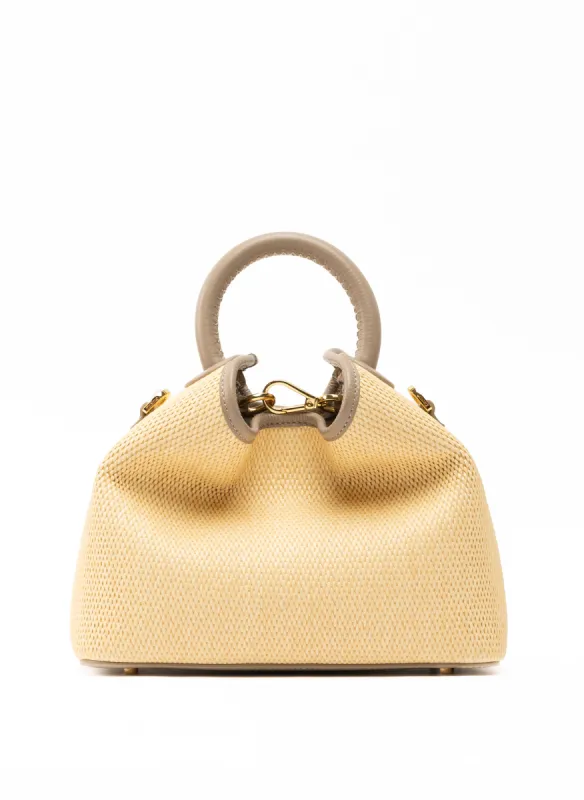 Baozi Raffia/Leather Natural/Taupe sold by Elleme