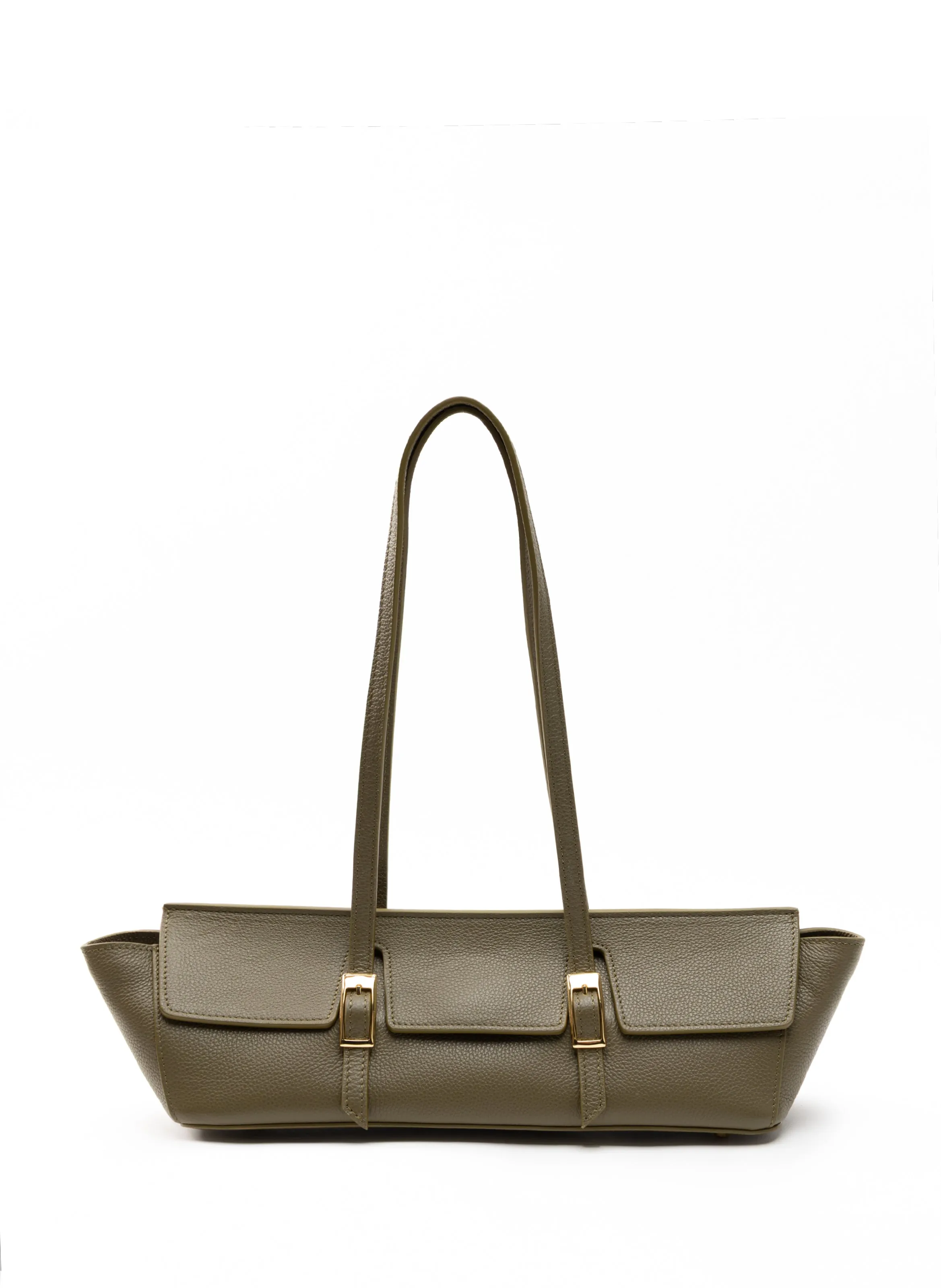 Le Bateau Pebbled Leather Khaki sold by Elleme