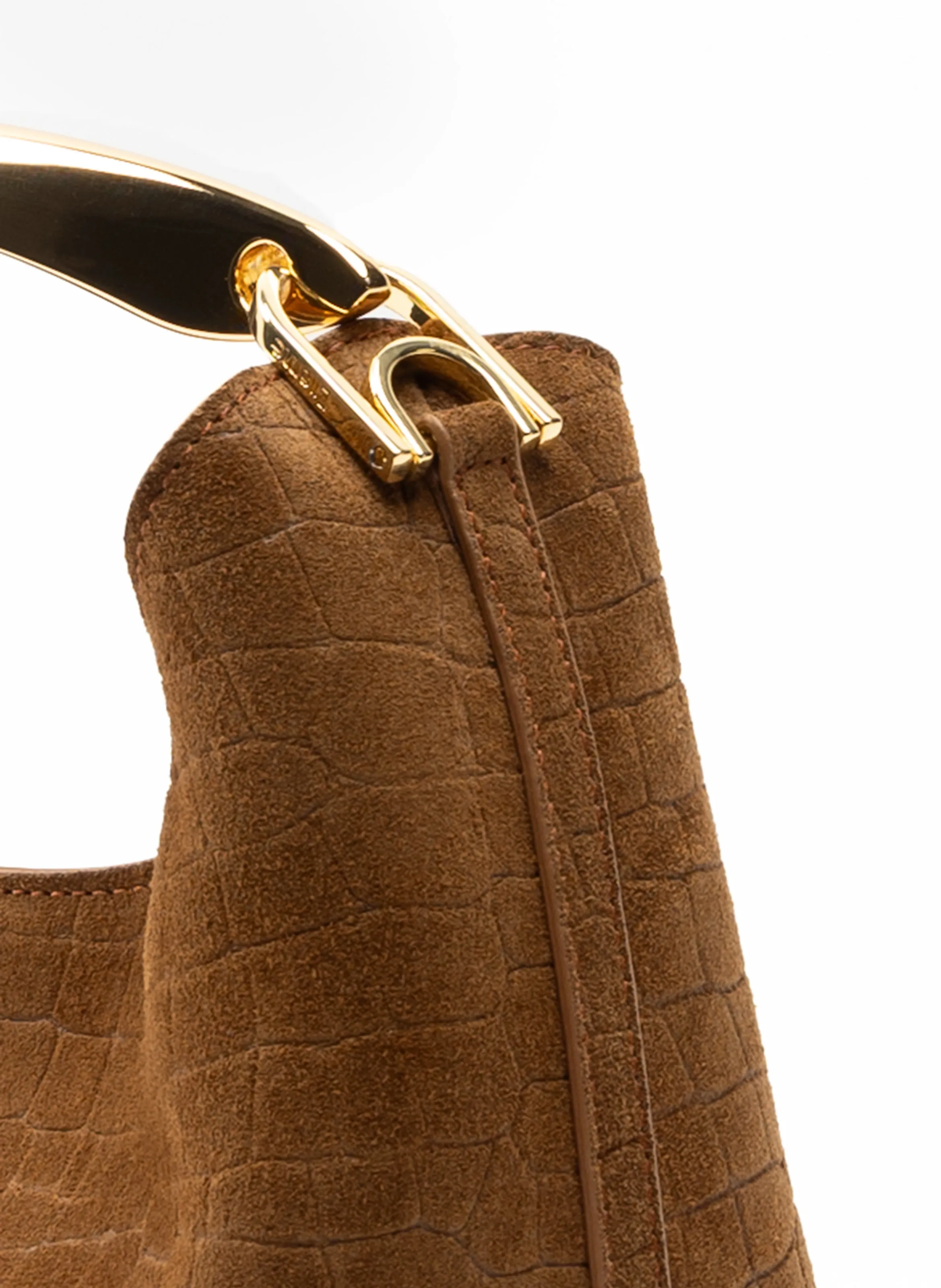 Small Boomerang Croco Suede Cognac (Backorder — Jan 2026) sold by Elleme product image thumbnail 4