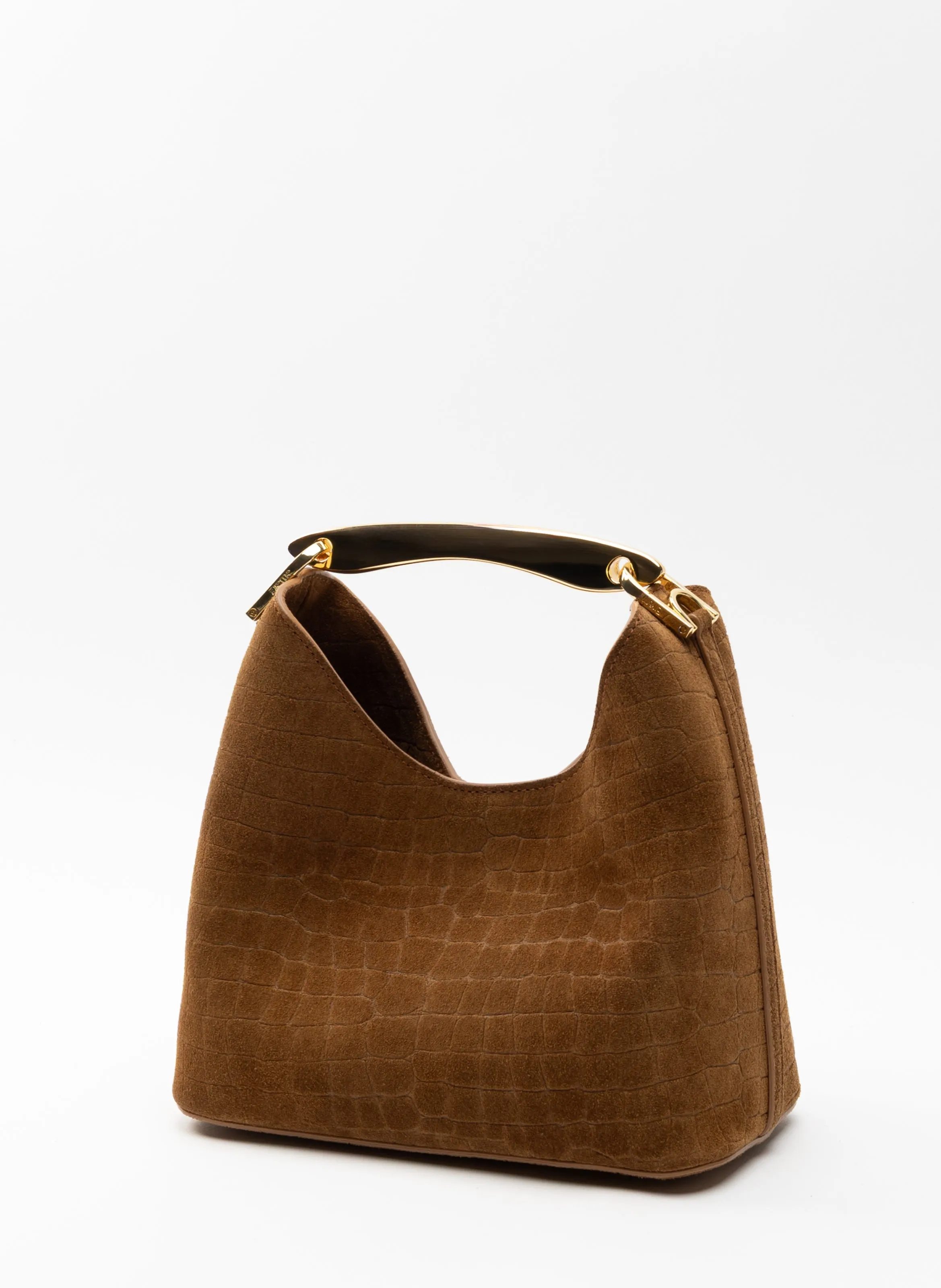 Small Boomerang Croco Suede Cognac (Backorder — Jan 2026) sold by Elleme product image thumbnail 2