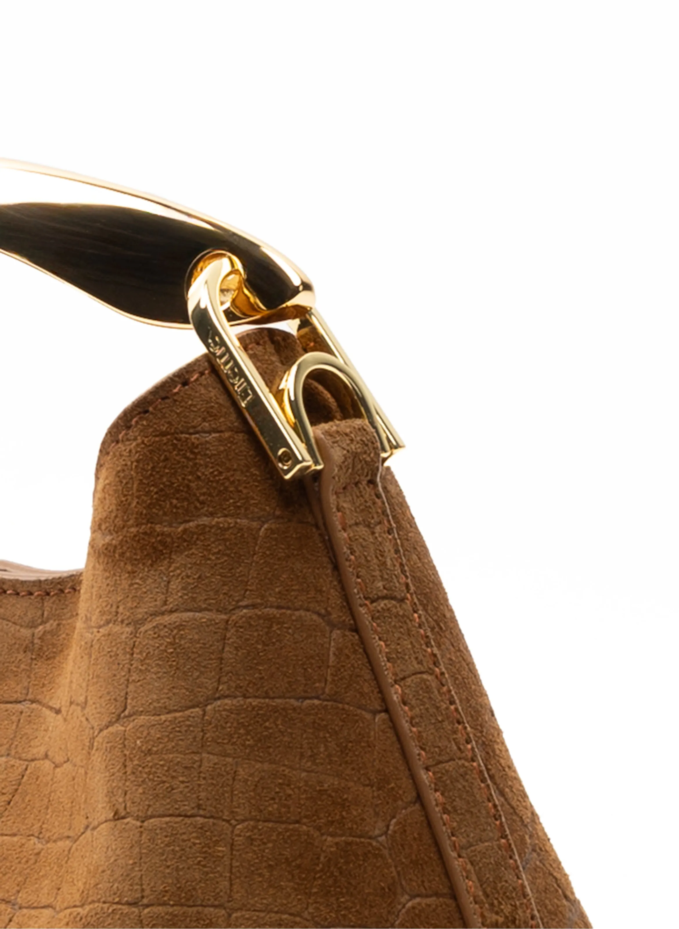 Mini Boomerang Croco Suede Cognac (Backorder — Jan 2026) sold by Elleme product image thumbnail 4
