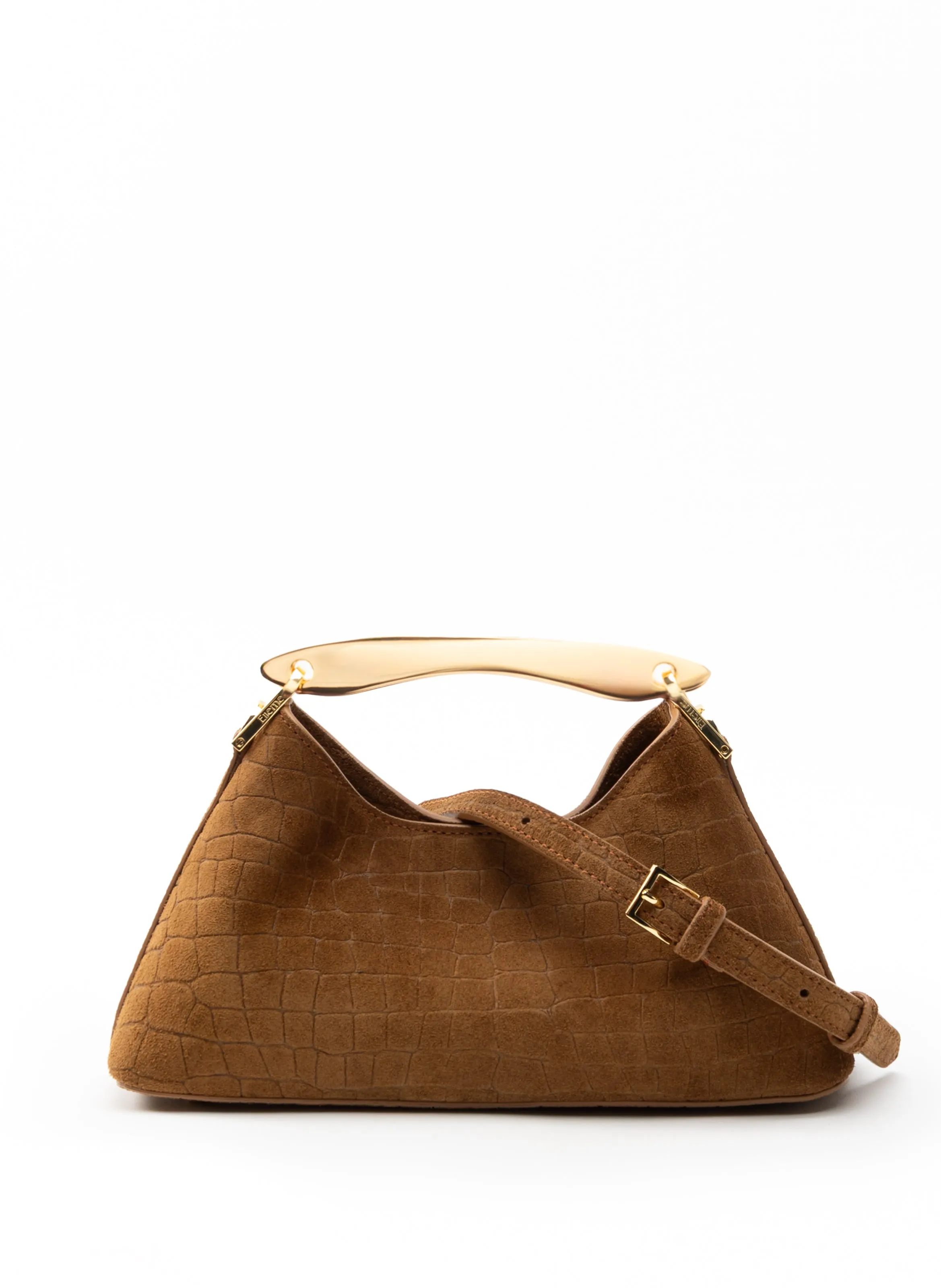 Mini Boomerang Croco Suede Cognac (Backorder — Jan 2026) sold by Elleme product image thumbnail 3