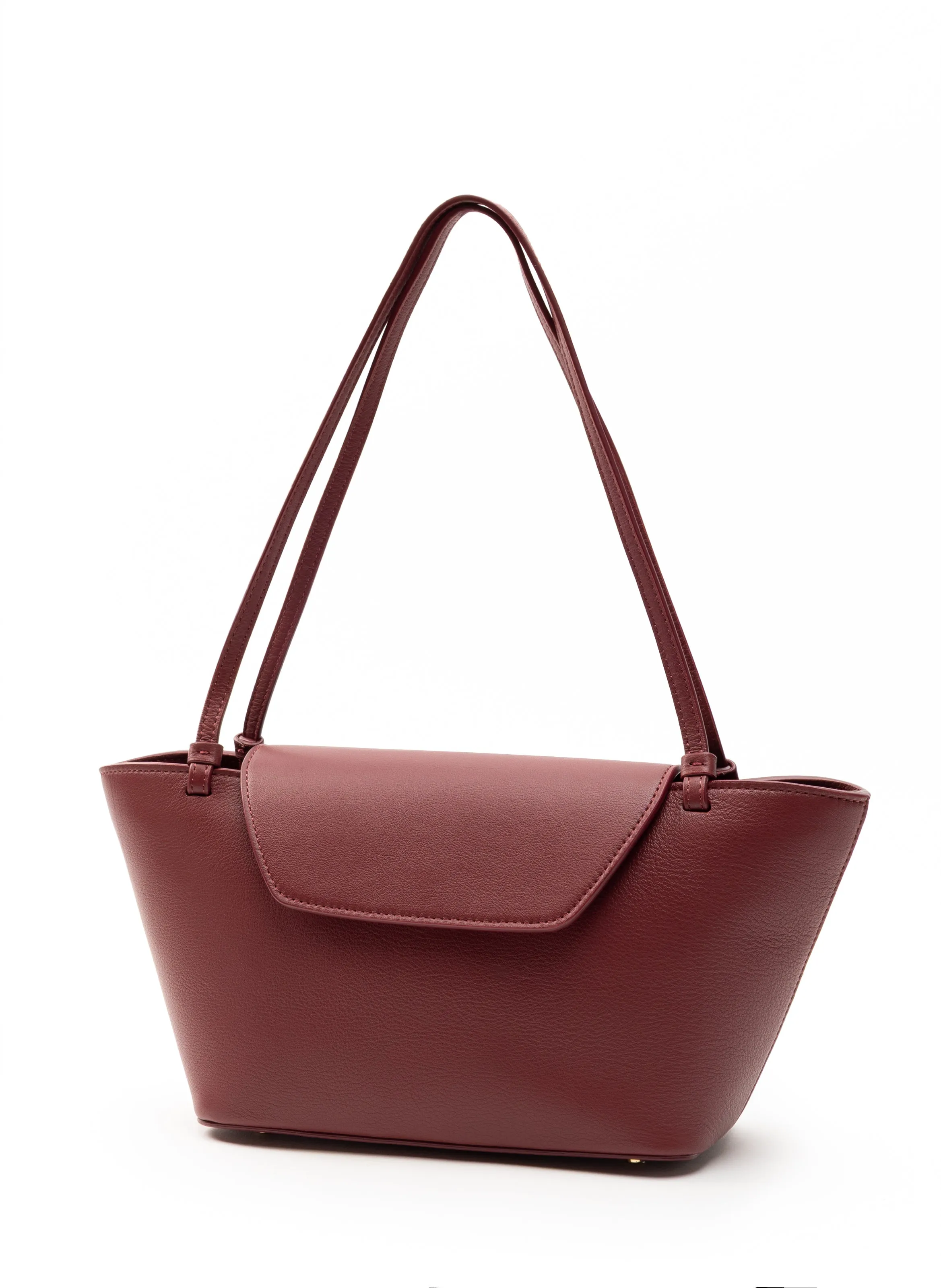 Courrier Tote Leather Burgundy sold by Elleme product image thumbnail 2