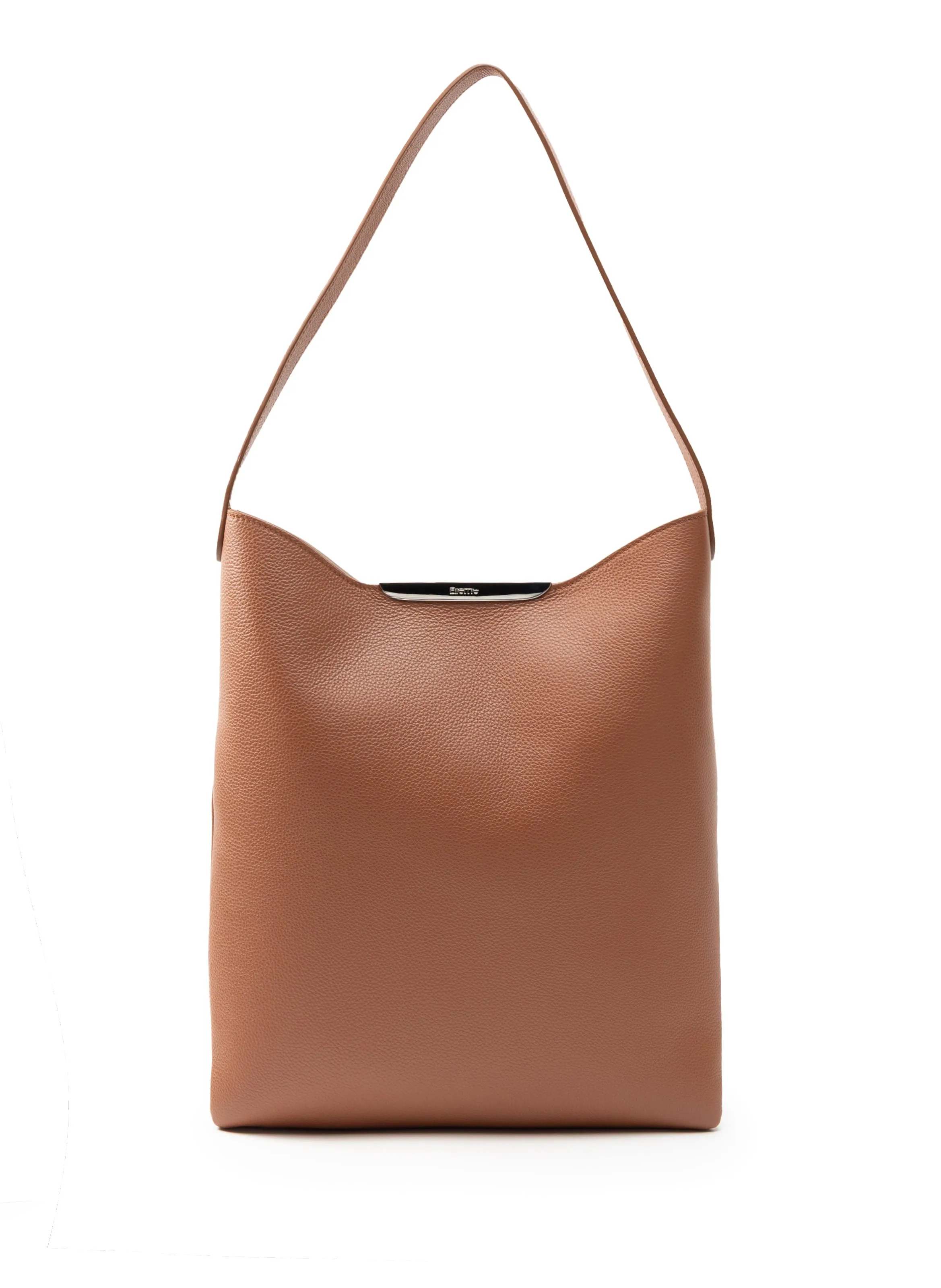 Gemini Pebbled Leather Cognac - Silver sold by Elleme