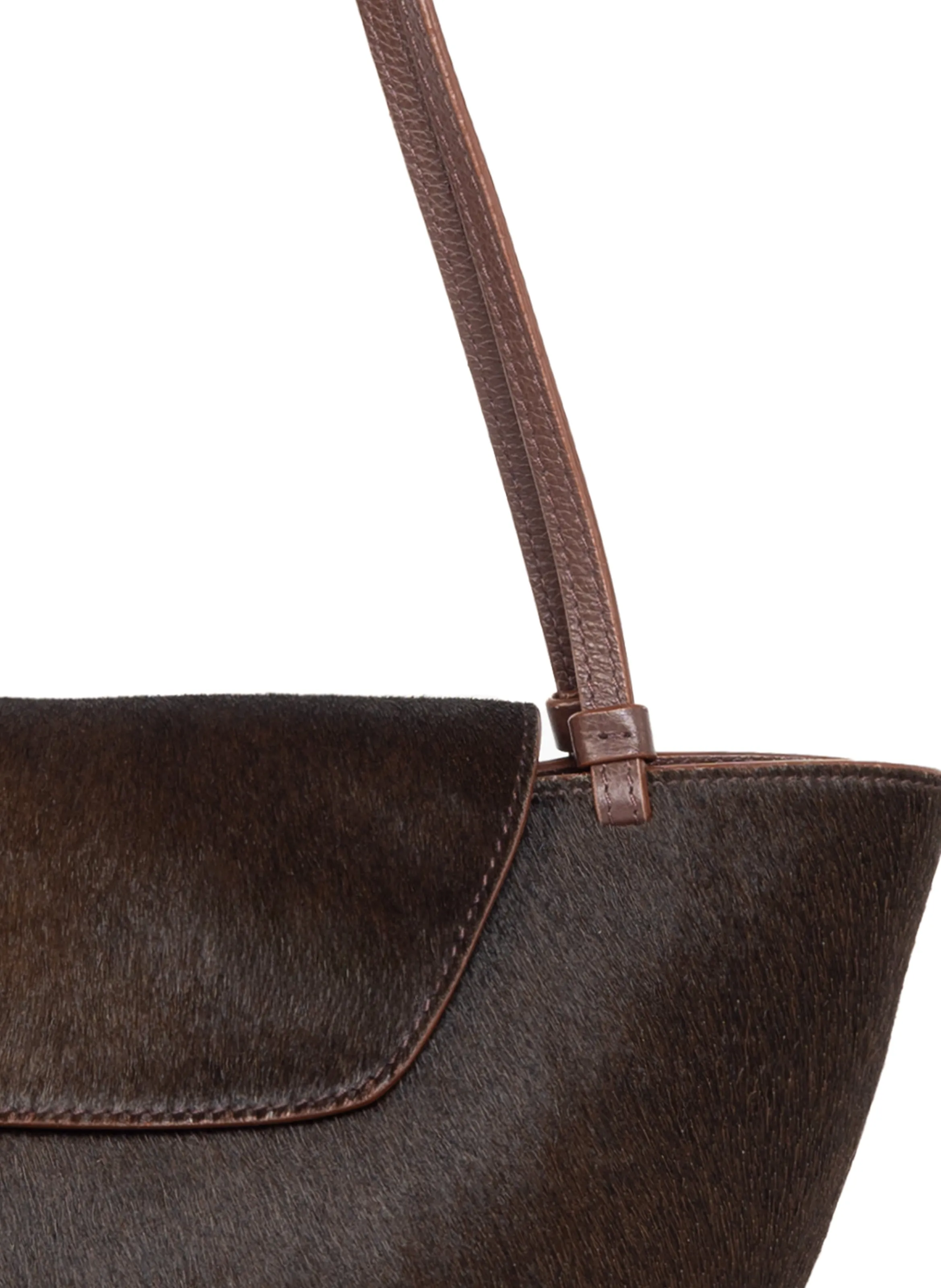 Courrier Tote Calf Leather Dark Brown sold by Elleme product image thumbnail 5