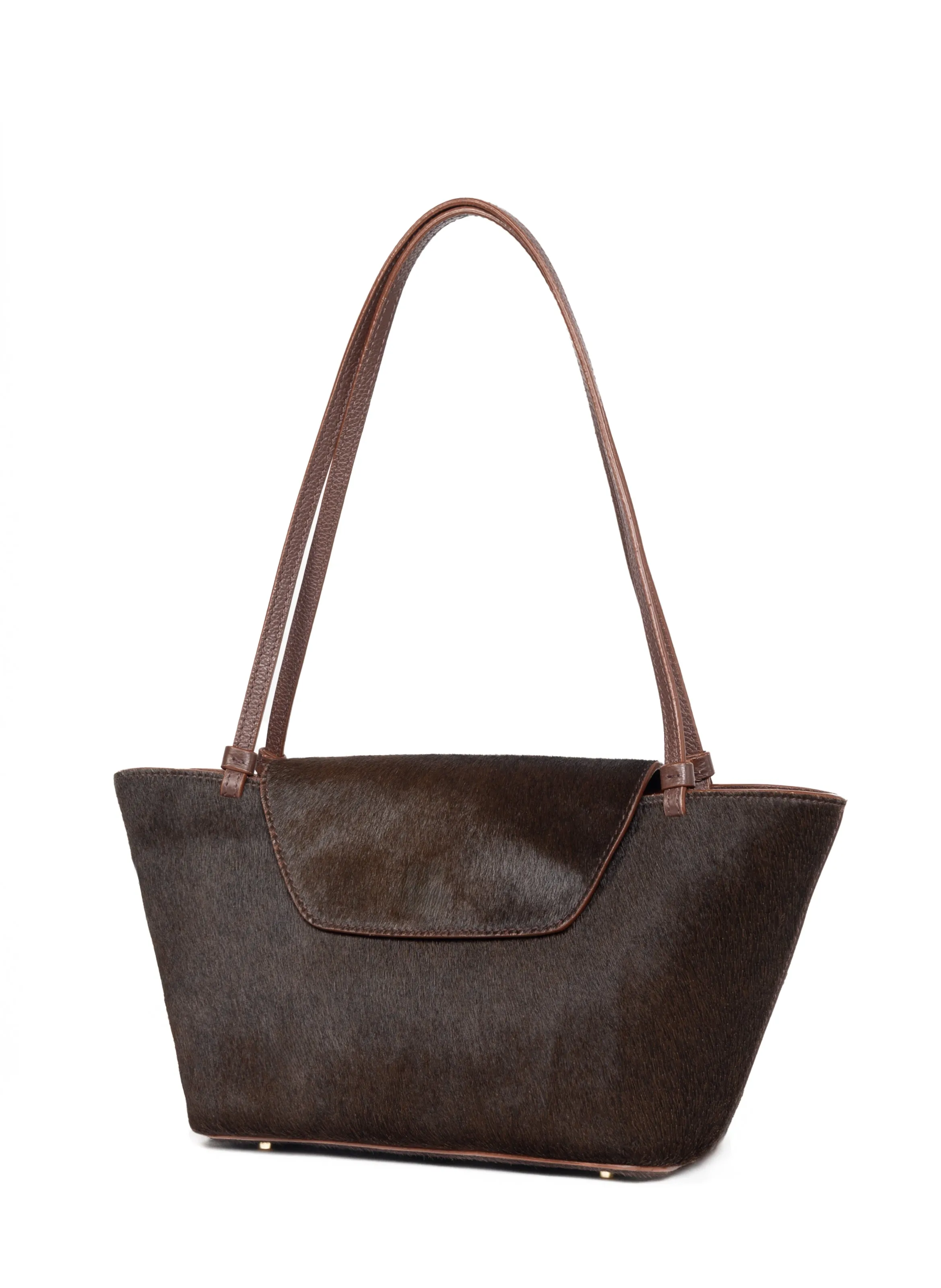 Courrier Tote Calf Leather Dark Brown sold by Elleme product image thumbnail 3