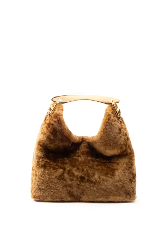 Small Boomerang Shearling Caramel sold by Elleme