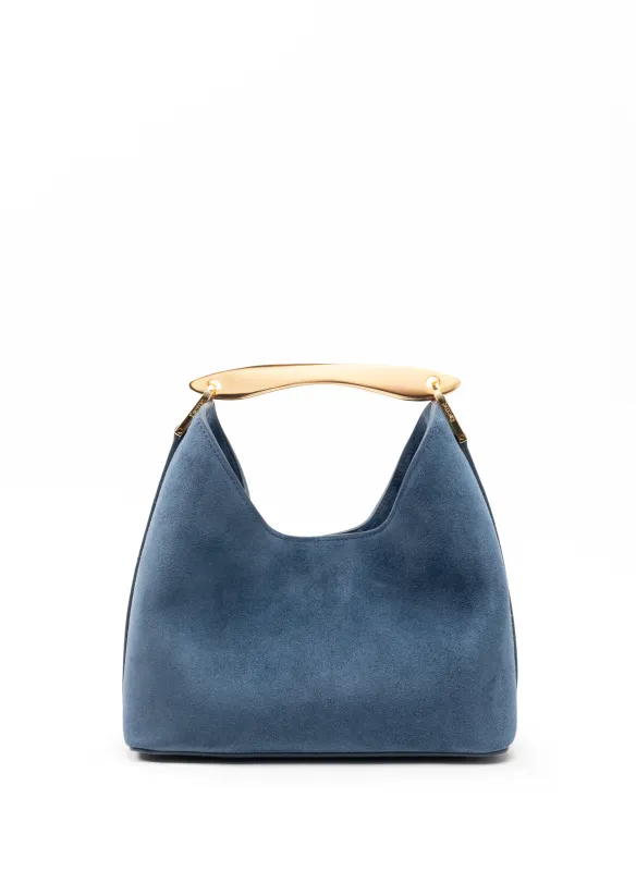 Small Boomerang Suede Marine sold by Elleme