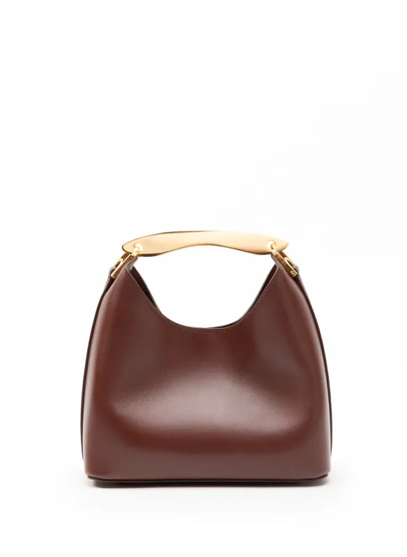 Small Boomerang Leather Russet sold by Elleme