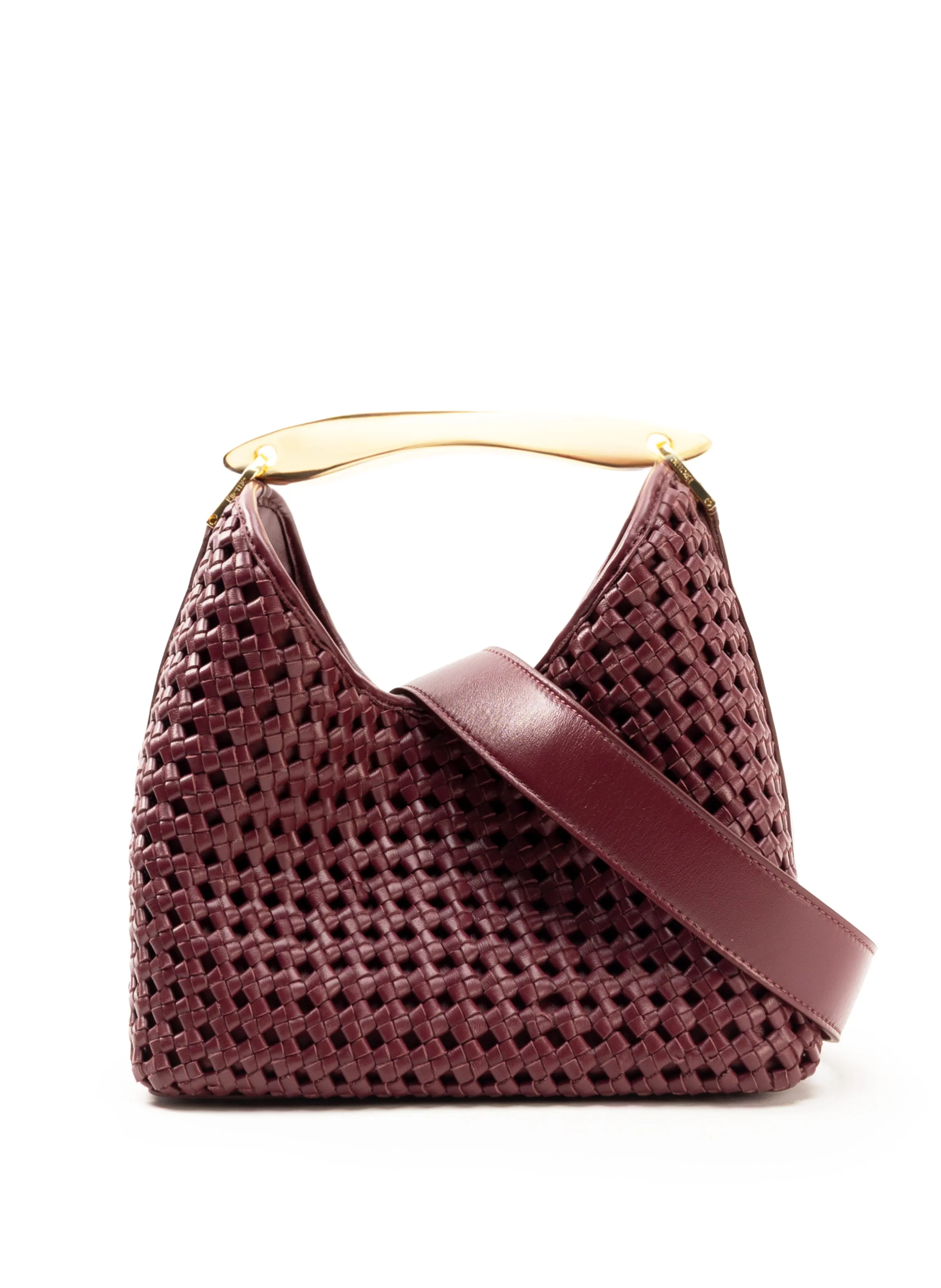 Boomerang Woven Leather Burgundy sold by Elleme product image thumbnail 3