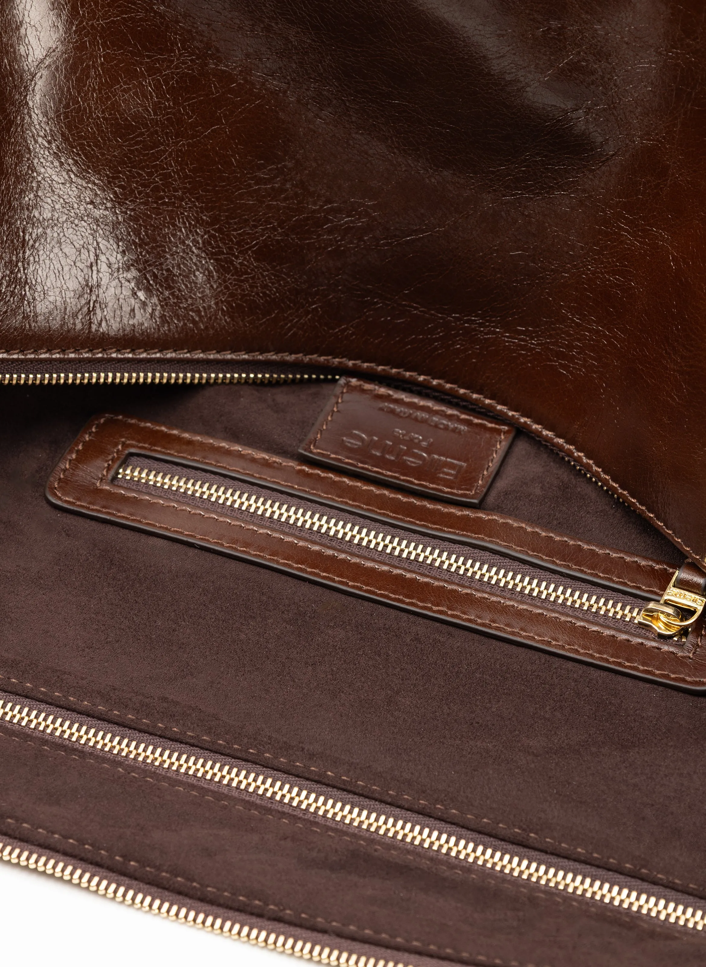 Trousse Large Vintage Leather Chestnut sold by Elleme product image thumbnail 4