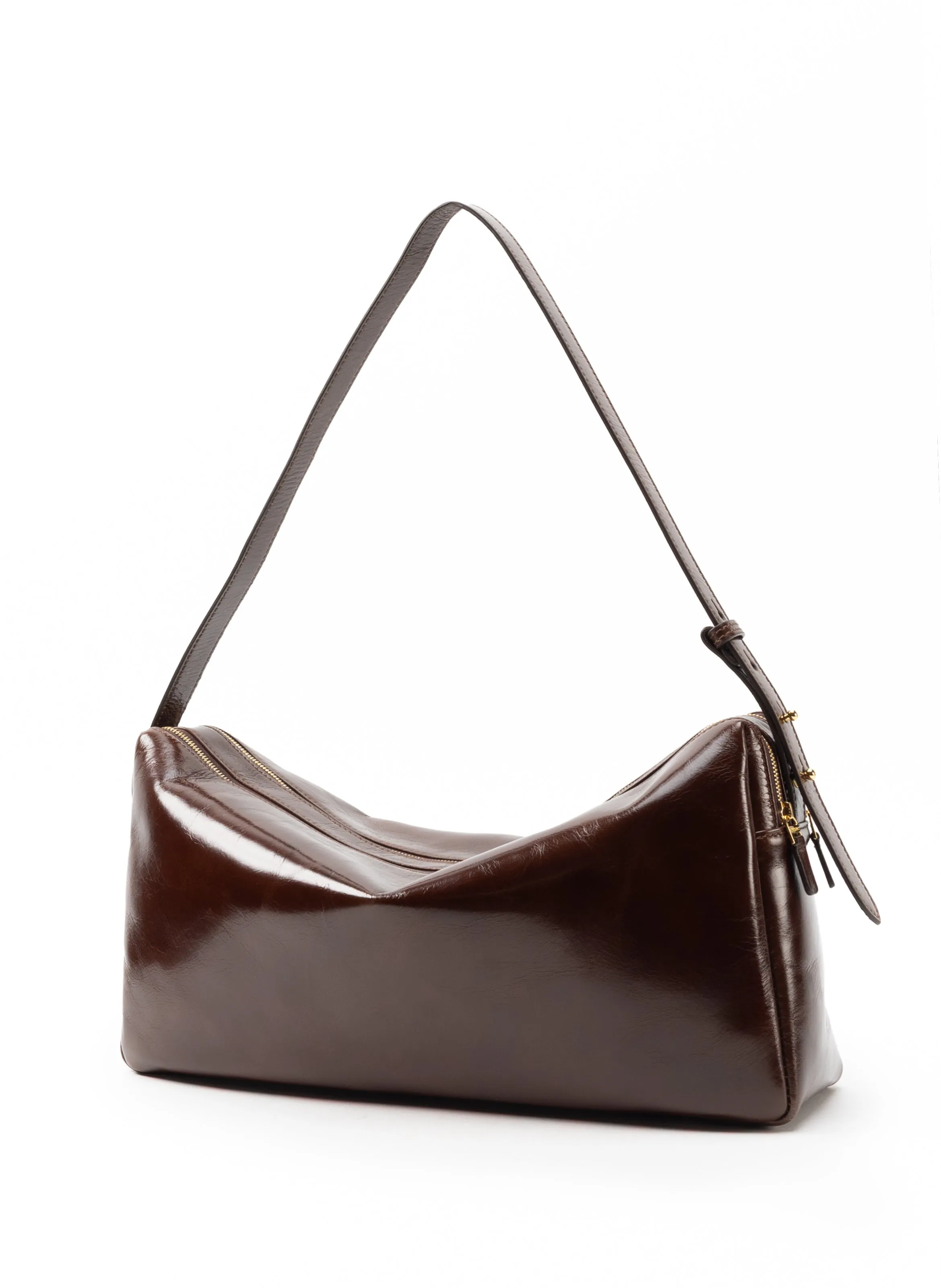 Trousse Large Vintage Leather Chestnut sold by Elleme product image thumbnail 2