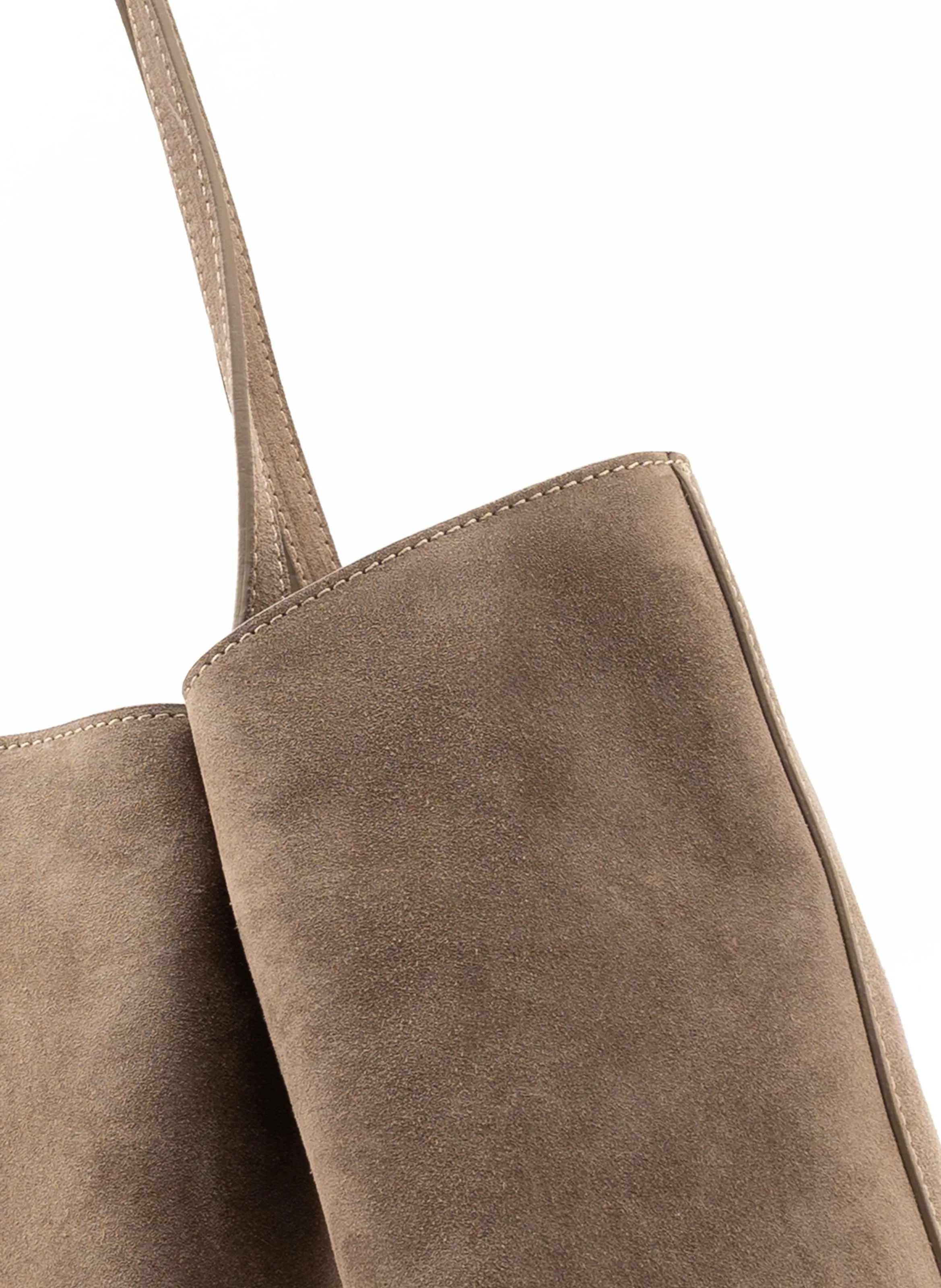 Dimple Tote Suede Taupe sold by Elleme product image thumbnail 3