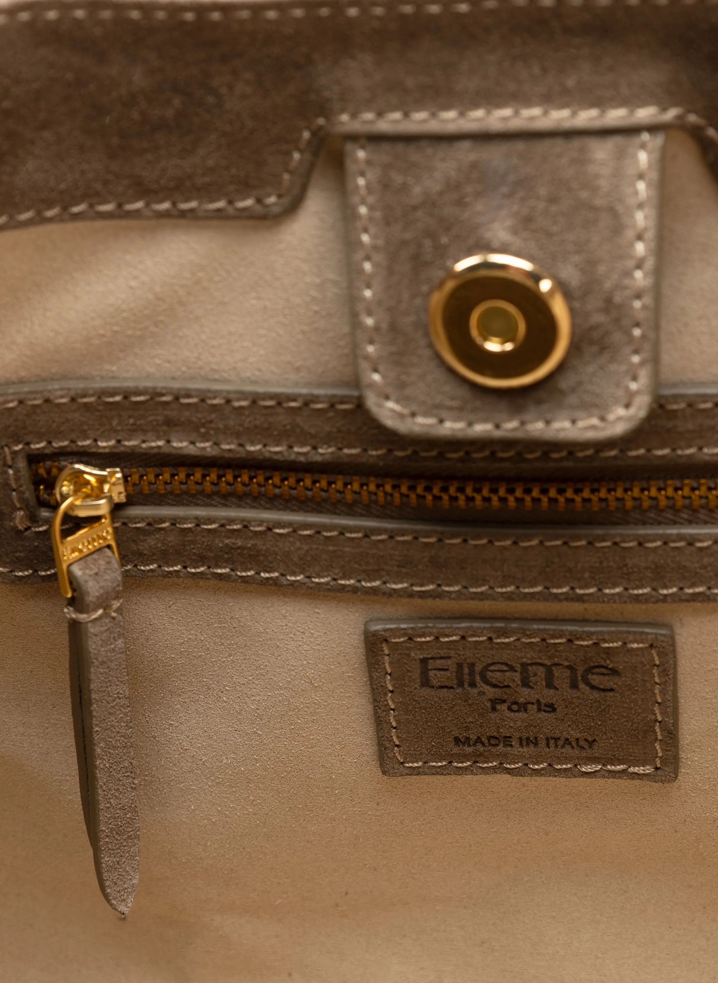 Dimple Tote Suede Taupe sold by Elleme product image thumbnail 4
