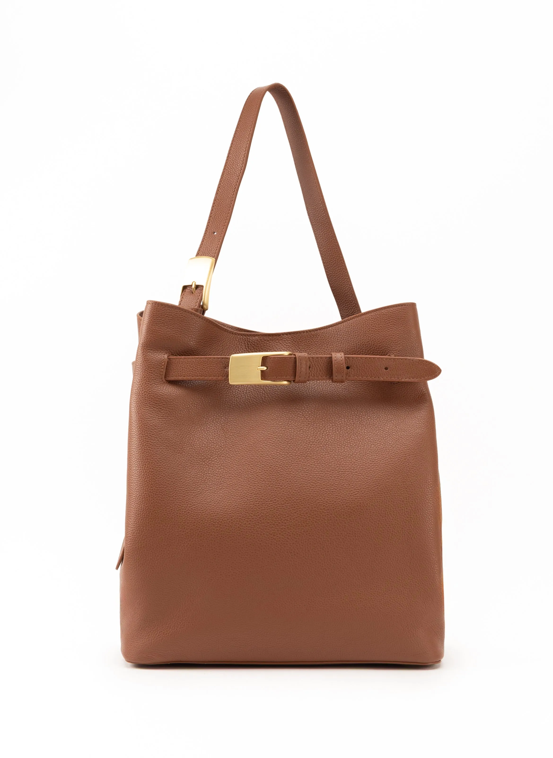 Belt Bag Pebbled Leather Cognac sold by Elleme